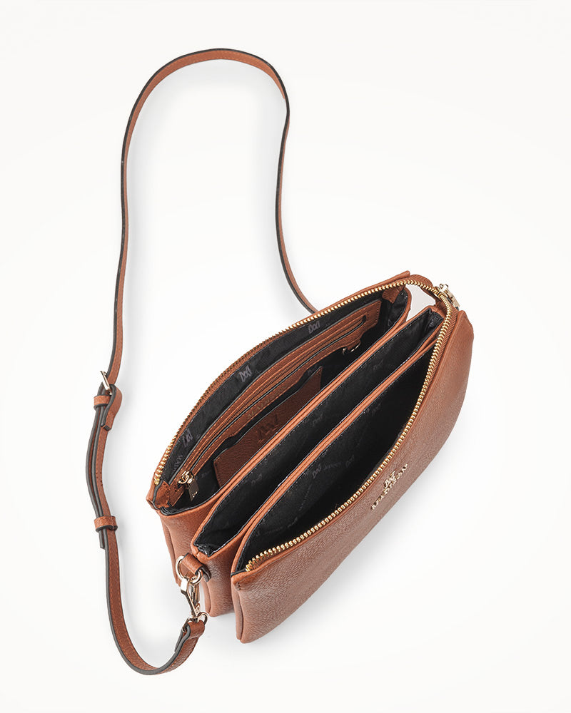 Avery 3 Compartment Crossbody Bag for Women - Lightweight Travel Purse with Adjustable Strap, Perfect for Daily Use, Shopping & Travel Accessories