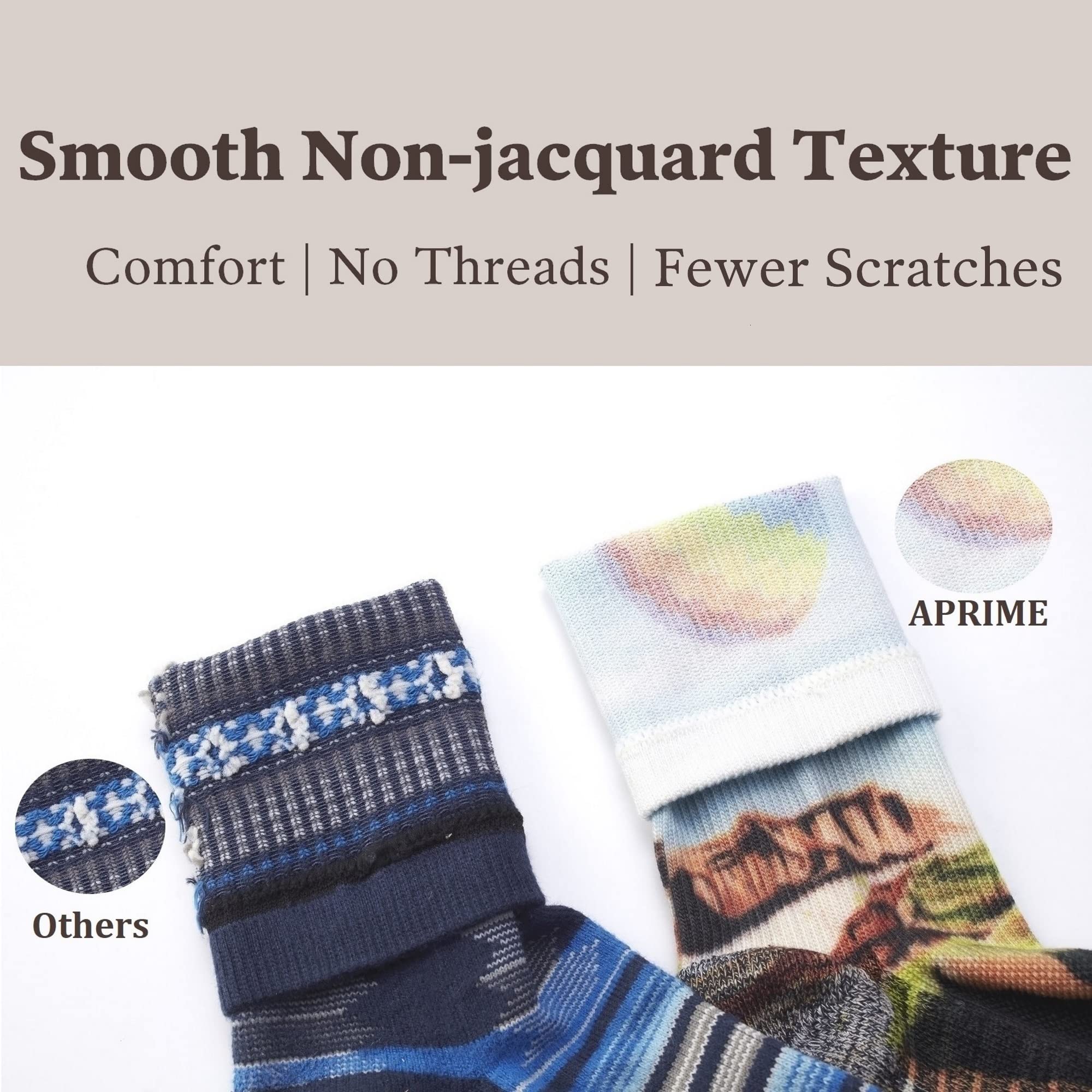 APRIME Cushion Hiking Socks for Men & Women - Moisture Wicking, Breathable Trail Running & Trekking Socks - Perfect for Outdoor Adventures, Cycling & Camping