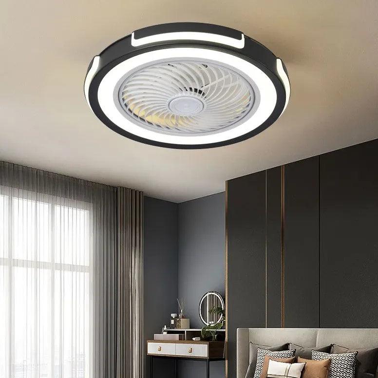 LED White Kitchen Ceiling Fan Light with Ring Design - Perfect for Modern Kitchens, Dining Rooms, and Home Decor