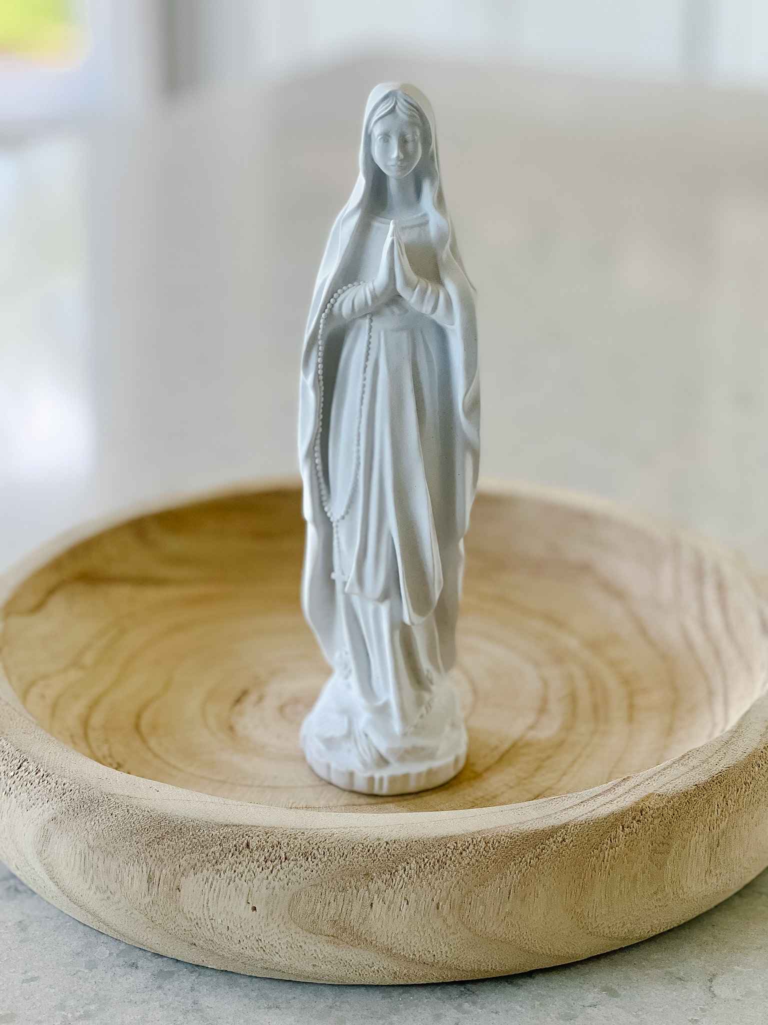 Our Lady of the Rosary Statue - Handcrafted Catholic Religious Statue for Home Altar, Prayer Room & Garden Decor - Perfect for Devotion & Spiritual Gifts