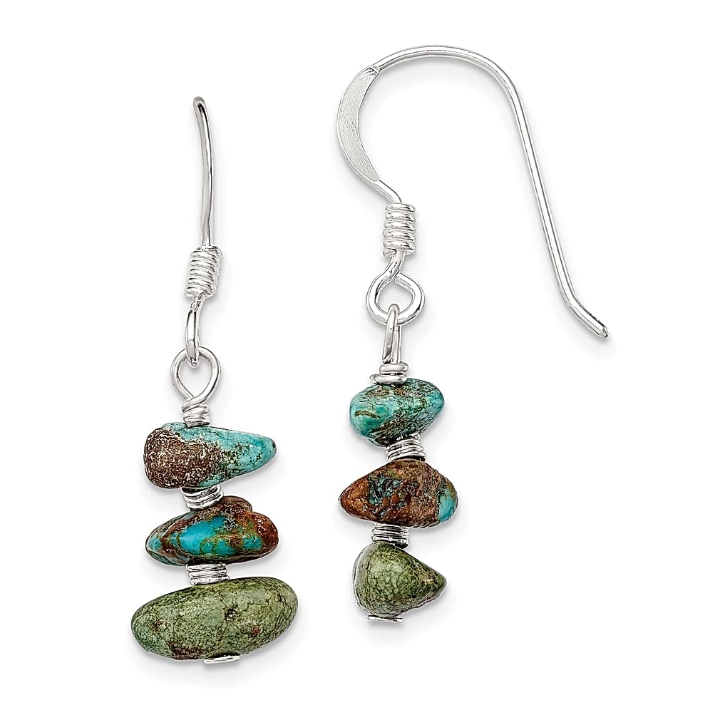 925 Sterling Silver Turquoise Dangle Earrings for Women | Elegant Gifts for Her | Party & Wedding Jewelry