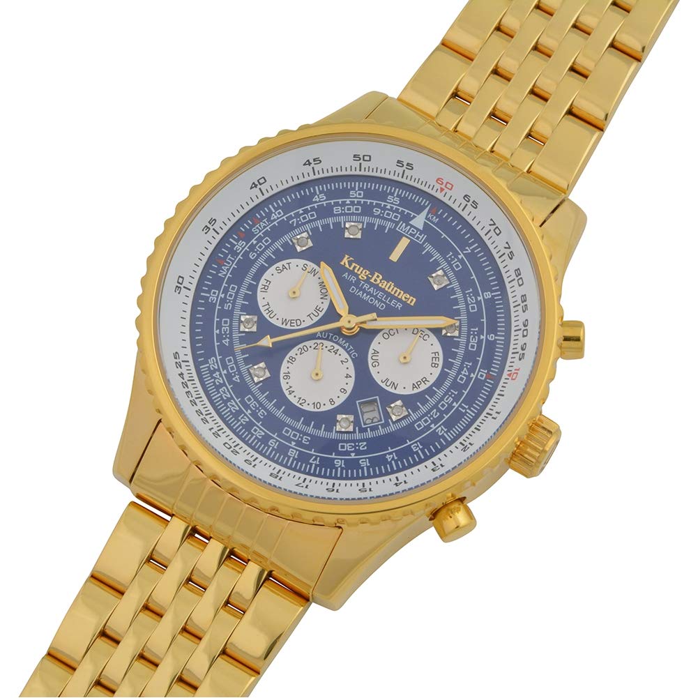 Men's Luxury Diamond Automatic Watch for Air Travel - Waterproof & Stylish for Business, Formal & Casual Wear