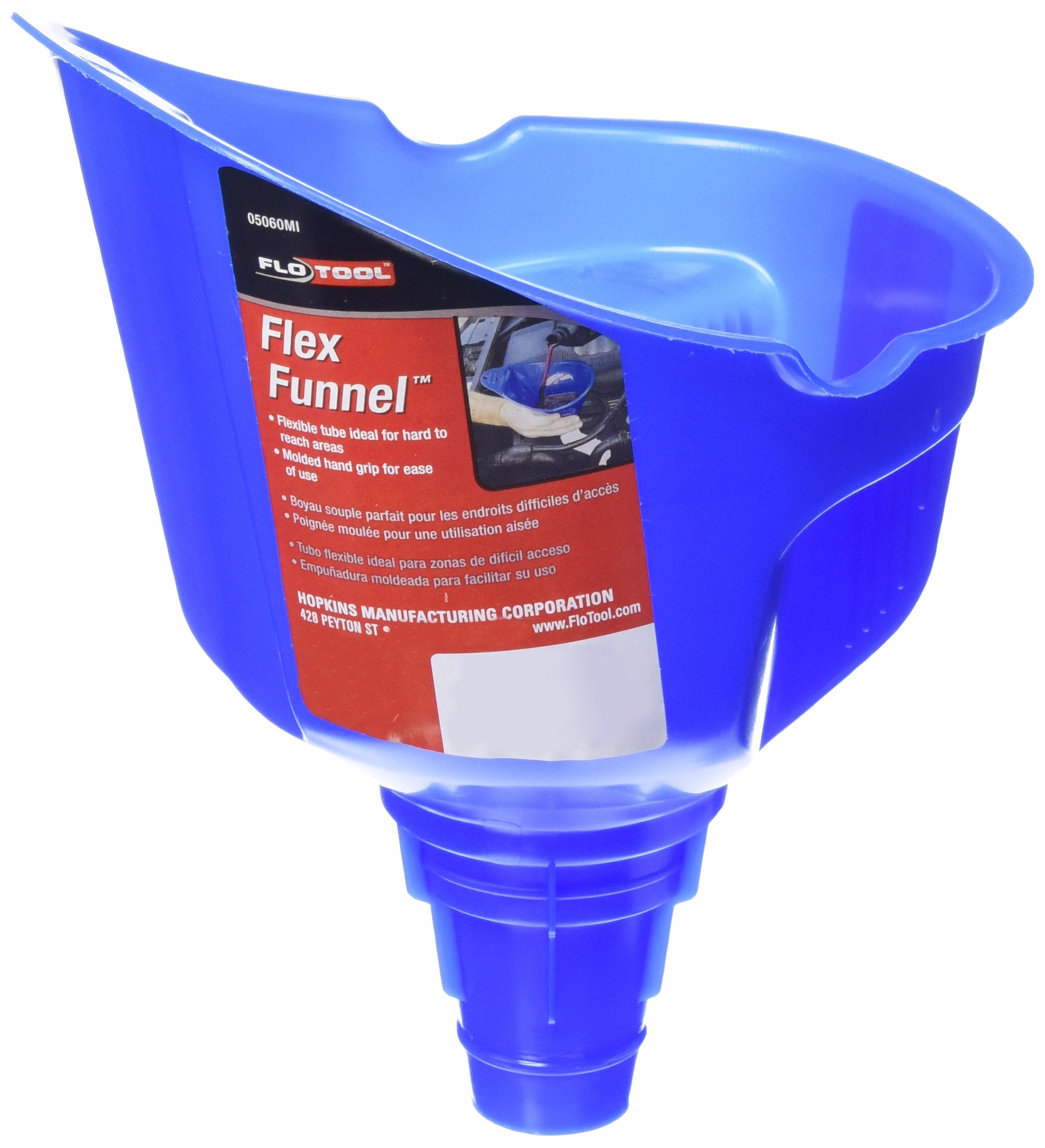 Blitz USA 05060 Hand-e Flex Funnel - Flexible Durable Plastic Funnel for Automotive Fluids, Cooking Oil, Home & Garage Use