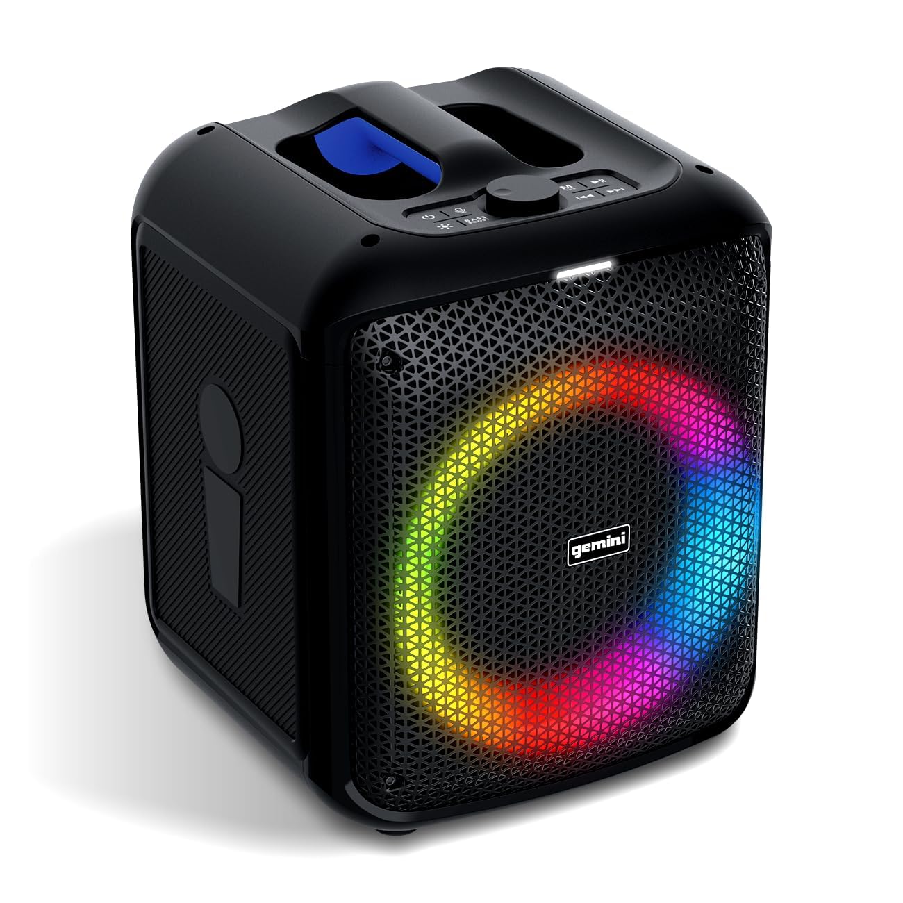 Gemini Sound GGO Series Portable Bluetooth Boombox Speaker - 100W & 200W High Power, LED Party Lights, TWS Pairing, Wireless Mic, Rechargeable Battery with 10-Hour Playtime, USB/Aux Input - Perfect for Outdoor Parties, Beach Gatherings & Home Entertainment