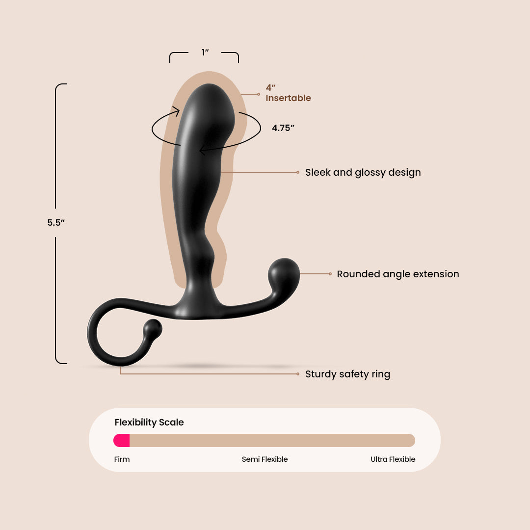Classix Prostate Stimulator - 6 Curve P-Spot Massager for Men | G-Spot & Prostate Pleasure | Perfect for Solo Play & Couples Intimacy