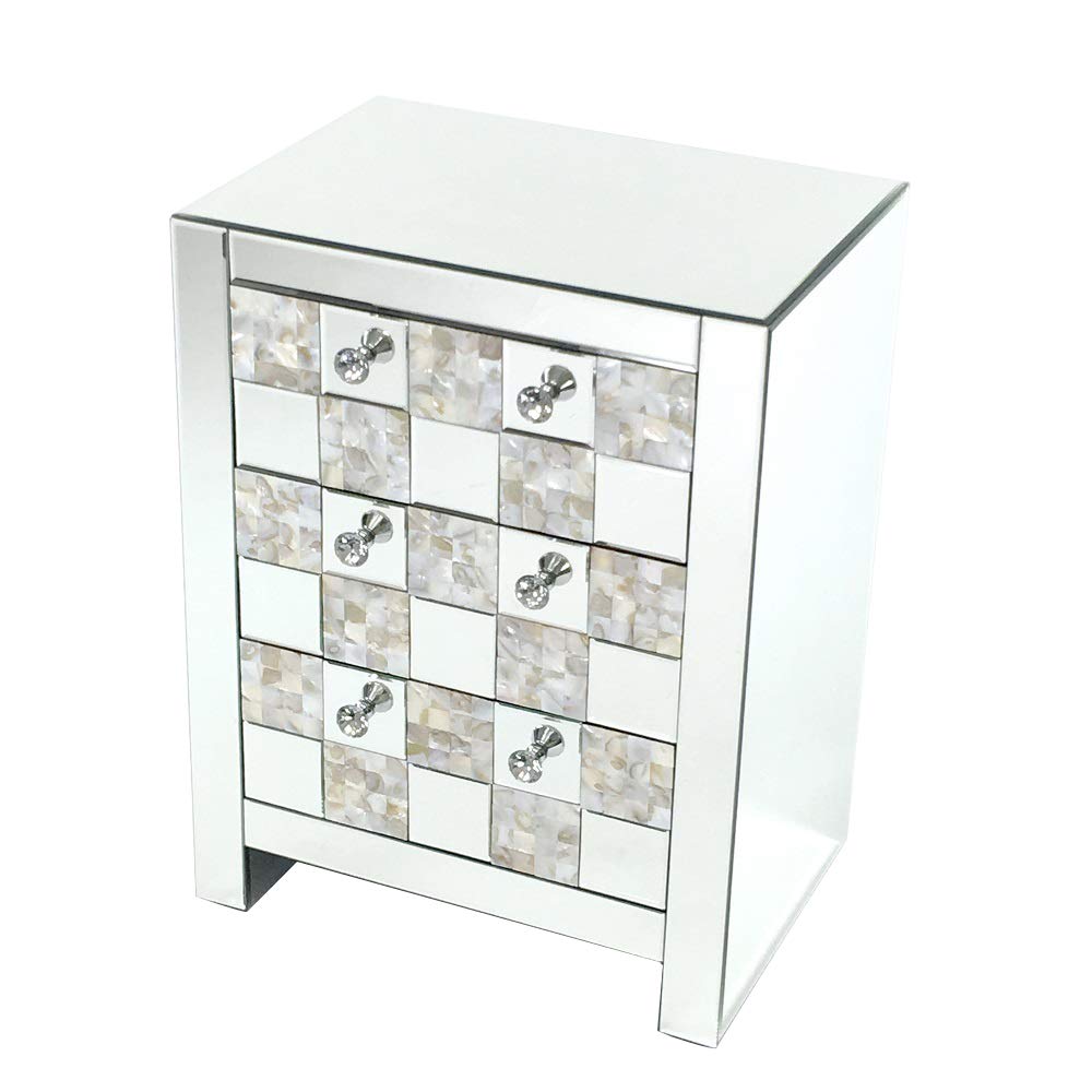 Beveled Mirror Dresser & Chest - Elegant Bedroom Furniture with Mirror for Vanity & Storage | Perfect for Bedroom, Dressing Room & Closet Organization