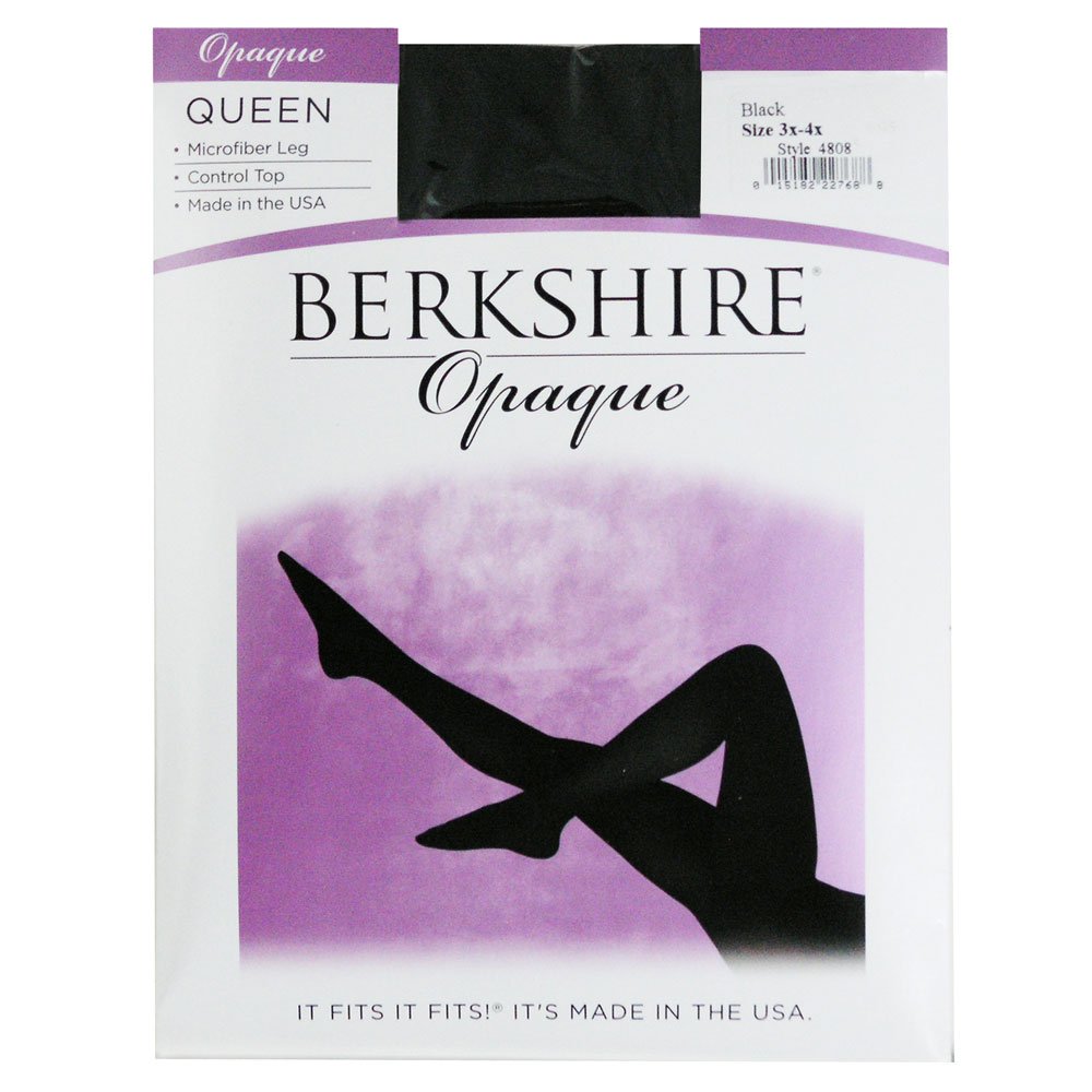 Berkshire Women's 4808 Queen Microfiber Opaque Tights - Soft & Comfortable Everyday Pantyhose for Work, Winter & Formal Occasions