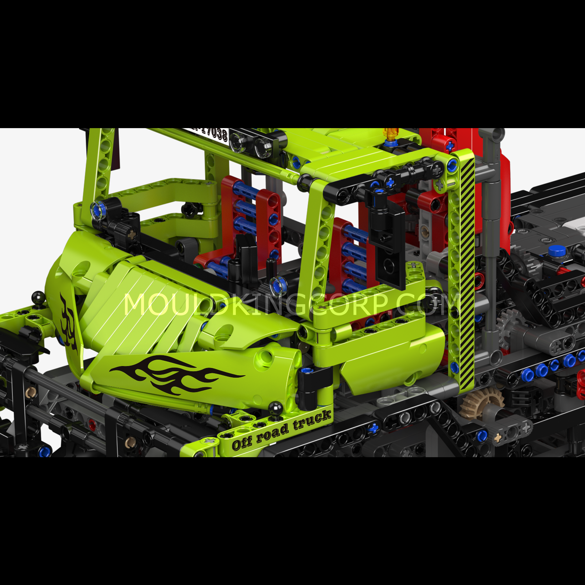 Mould King 17038 4x4 Off Road Logging Truck Building Kit - 2002 Piece Construction Set for Adults & Teens | STEM Educational Toy, DIY Engineering Project, Gift for Truck Lovers | Play & Display for Home, Office, or Collection