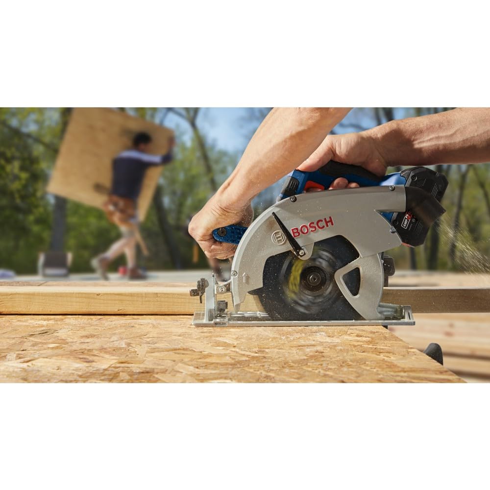 BOSCH GKS18V-26LN PROFACTOR™ 18V Cordless Circular Saw - 7-1/4 Inch Left-Blade, Bare Tool - Perfect for Woodworking, Framing, and DIY Projects