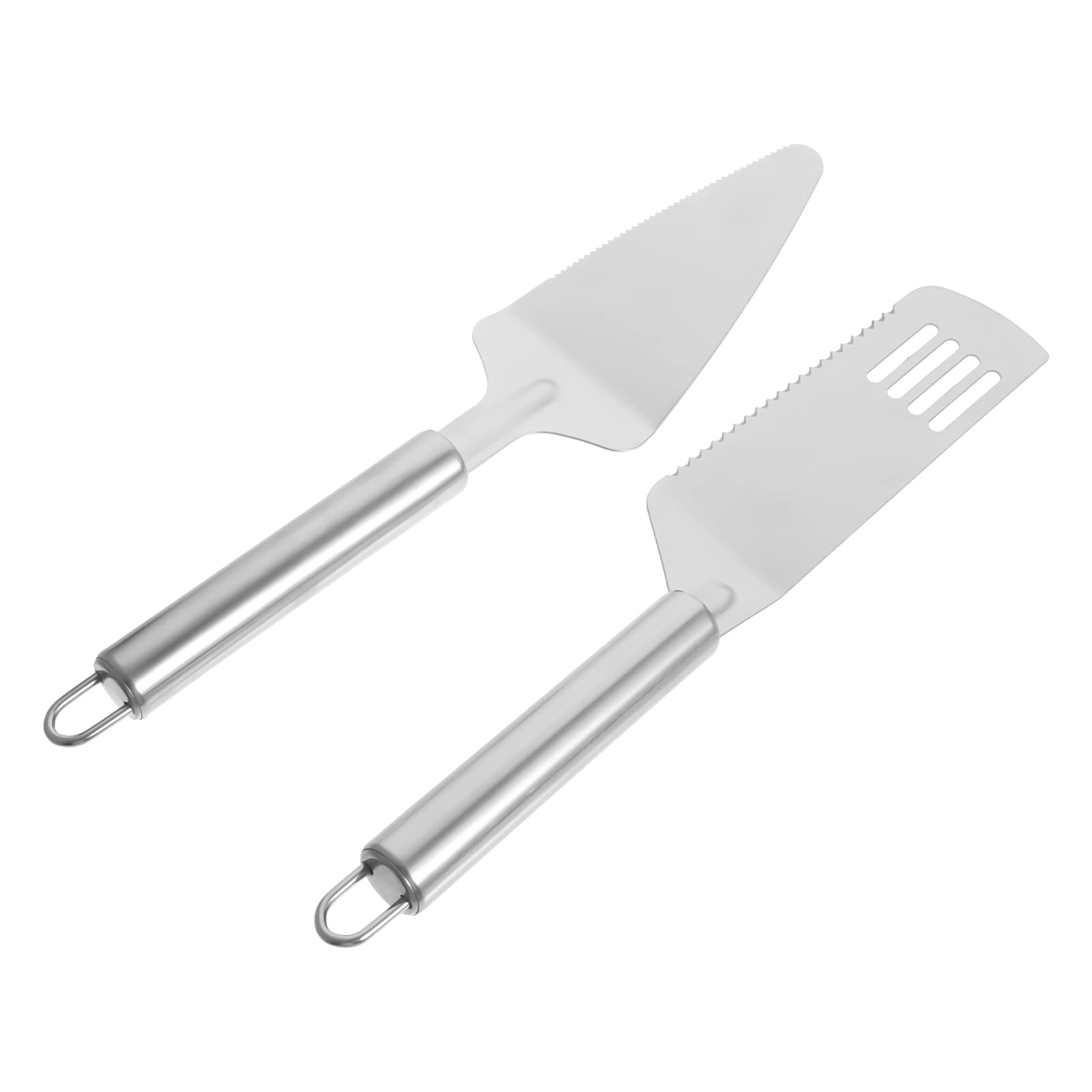 2-Piece Stainless Steel Cake Spatula Set - Baking Spatula for Cake Decorating, Icing, and Transfer - Durable Kitchen Tools for Home Bakers (Perfect for Birthday Cakes, Wedding Cakes, and Dessert Decorating)