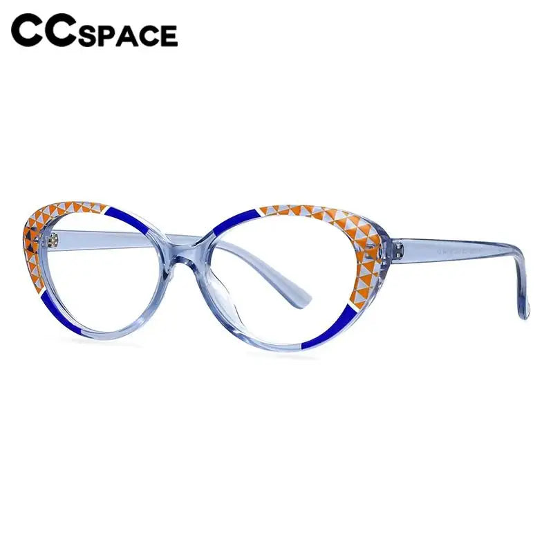 CCspace Women's Full Rim Cat Eye Titanium Reading Glasses - Lightweight & Durable R57128 for Work, Reading & Fashion Accessories
