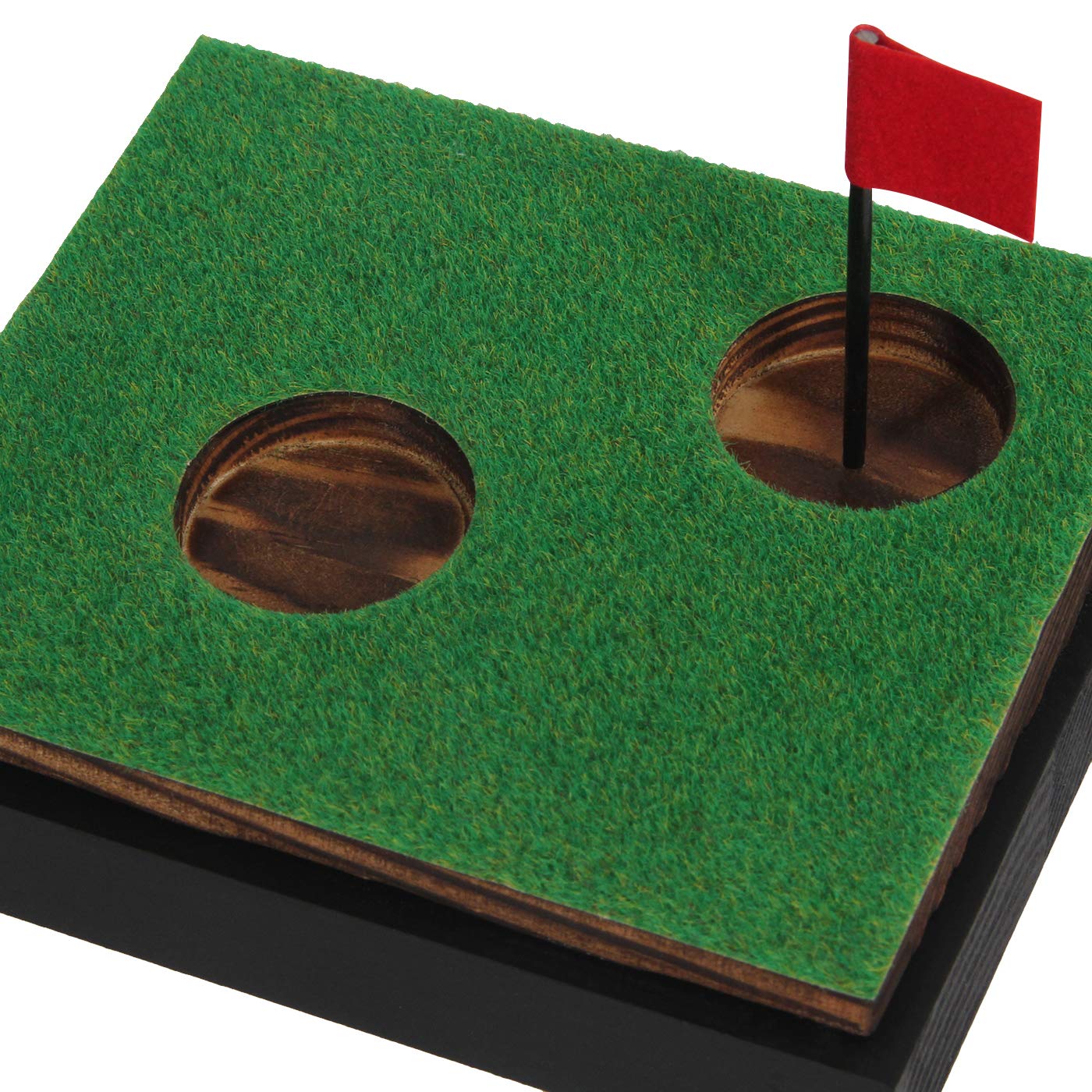 J JACKCUBE DESIGN Clear Acrylic Golf Ball Display Case with Wood Base - Dustproof Transparent Memorabilia Holder for Collectible Golf Balls - Perfect for Home Decor, Office Display & Sports Memorabilia Collection