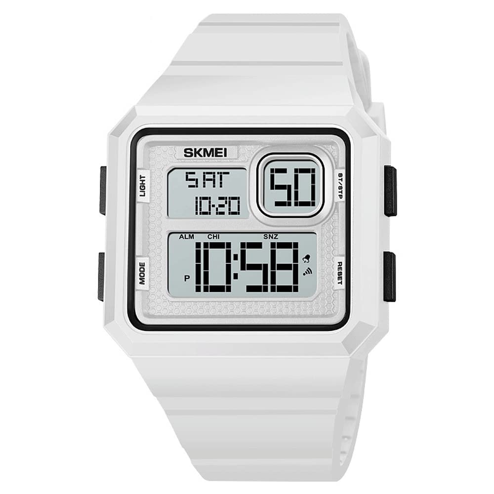 AZPINGPAN Men's Digital Watch - Waterproof LED Display, Alarm Clock, Countdown Timer, Sports Watch for Outdoor Activities, Fitness, Running, and Casual Wear