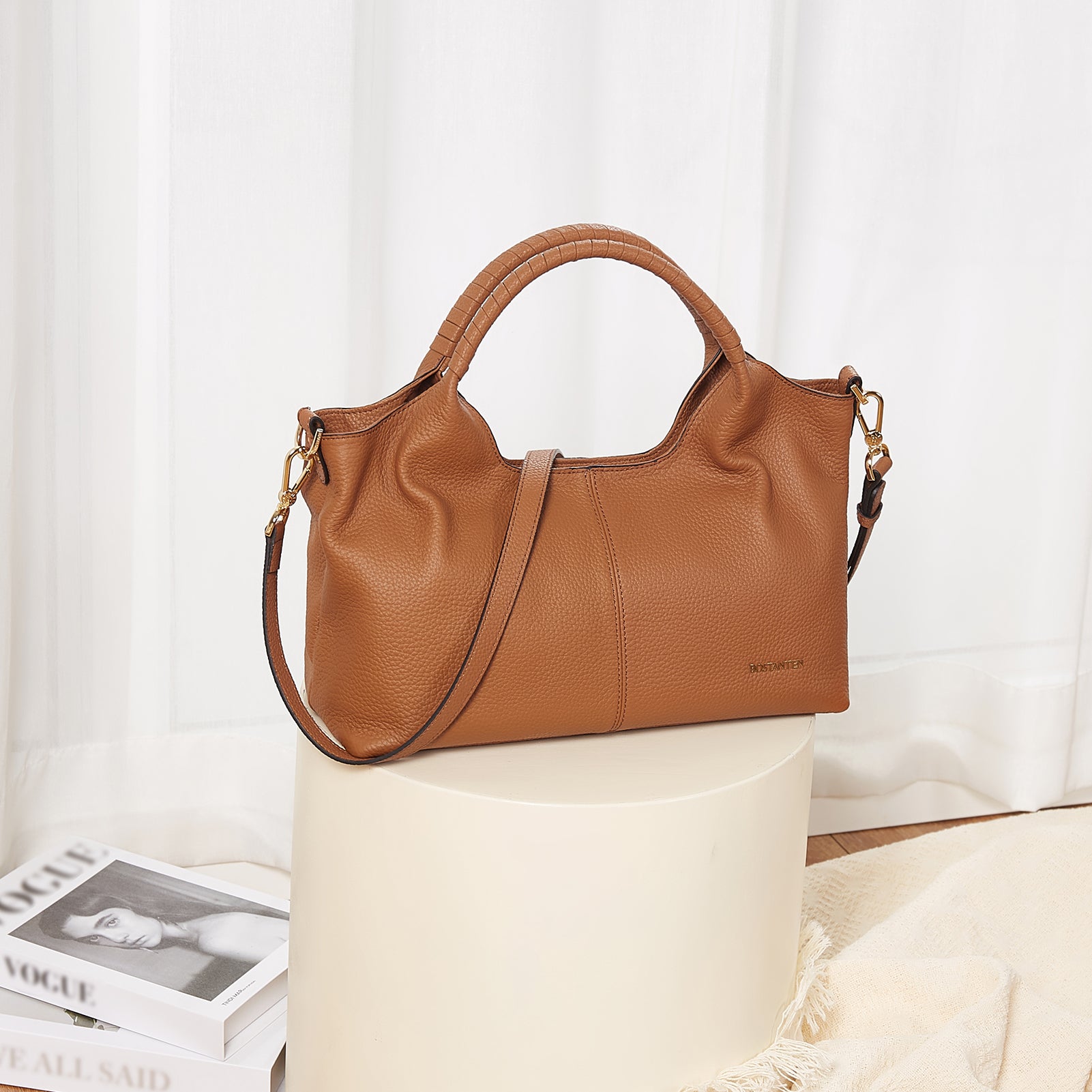 Genuine Leather Satchel Hobo Top Handle Tote Handbag for Women - Stylish & Durable Crossbody Purse for Work, Travel & Everyday Use