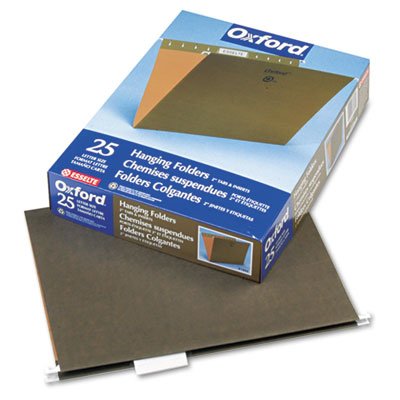 Hanging File Folders with 1/5 Tab - Letter Size, Standard Green (25 per Box) - Perfect for Office Organization & Document Storage