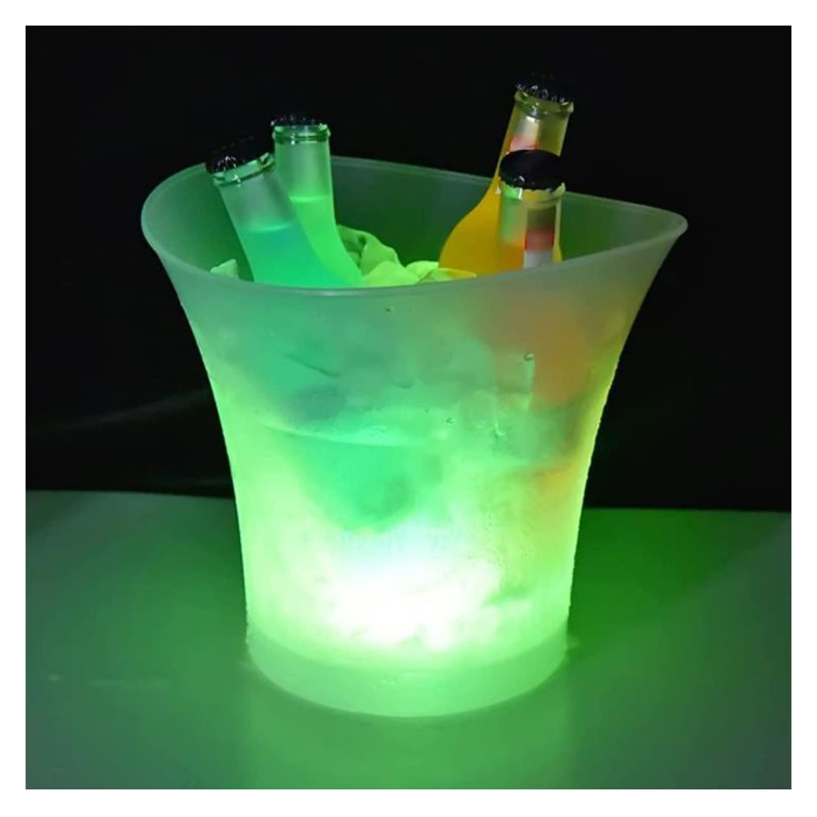 LED Ice Bucket with Color Changing Lights - 5L Insulated Cooler for Beer, Champagne & Wine - Perfect for KTV Parties, Bars, Weddings & Home Entertaining