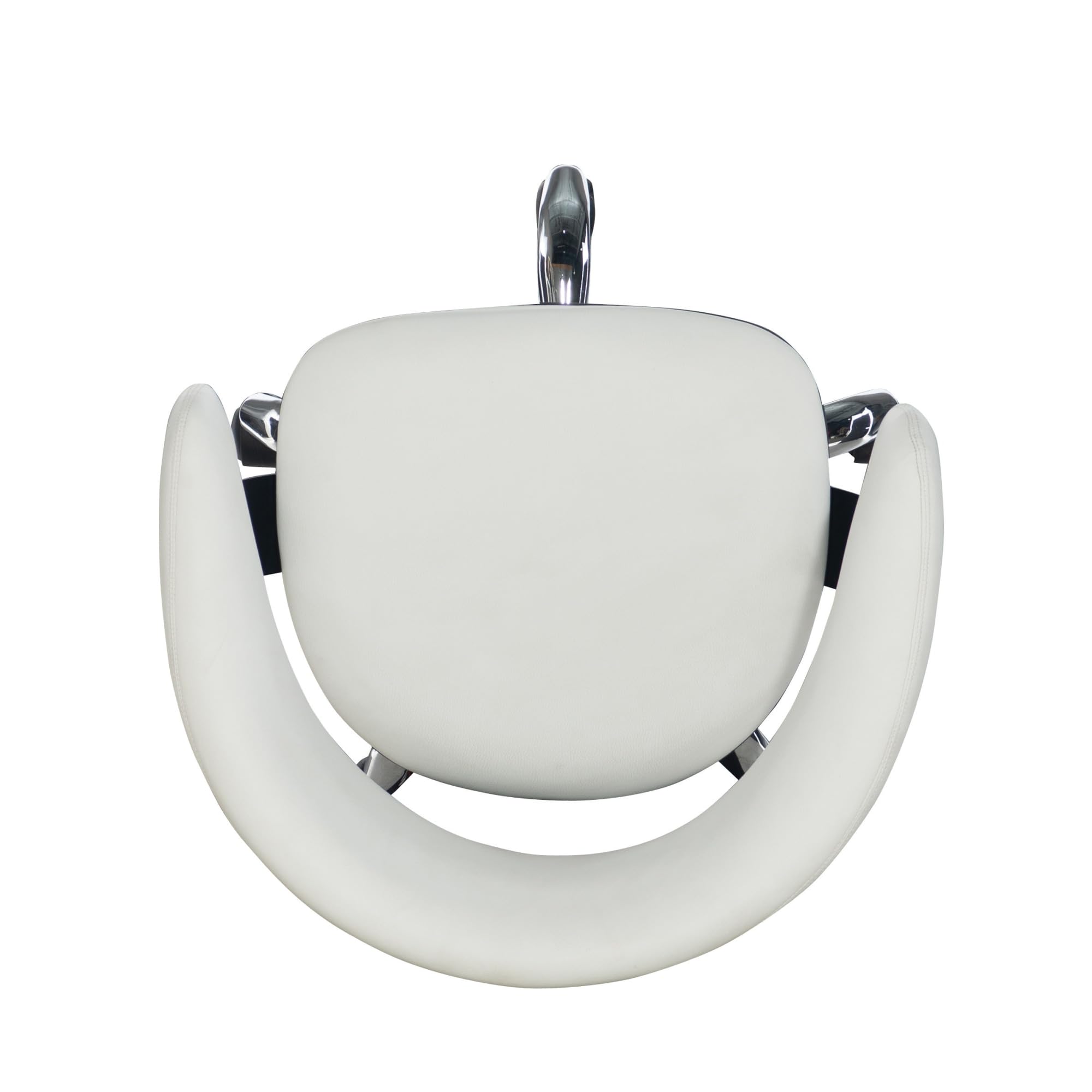 Powell Gas Lift Desk Chair - Adjustable Office Chair with Ergonomic Design, White Medium - Perfect for Home Office, Study, and Workspace Comfort