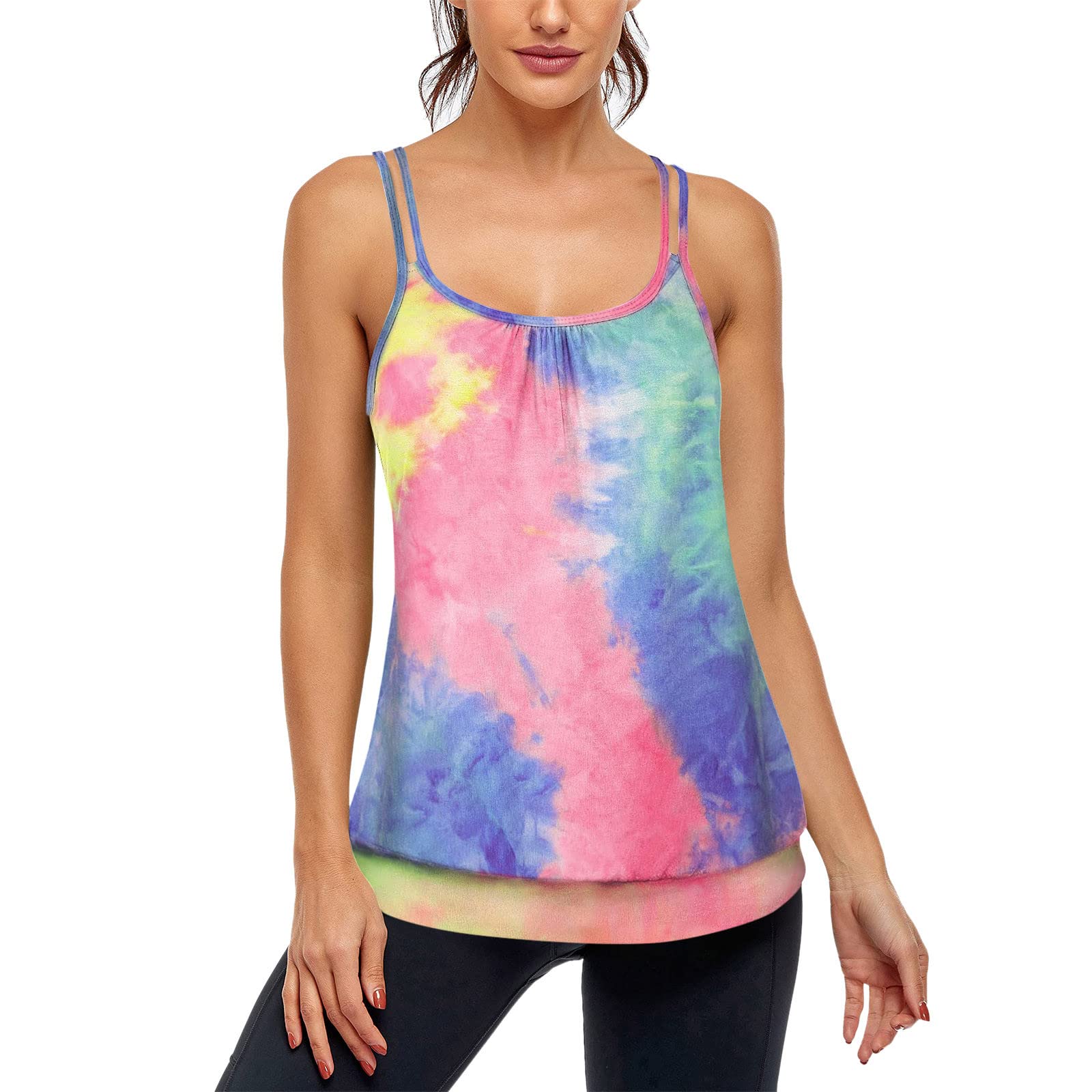 Gibobby Women's Sleeveless V-Neck Ruffle Tank Top - Casual Summer Shirts for Women | Perfect for Beach Outfits, Vacation Wear & Everyday Fashion