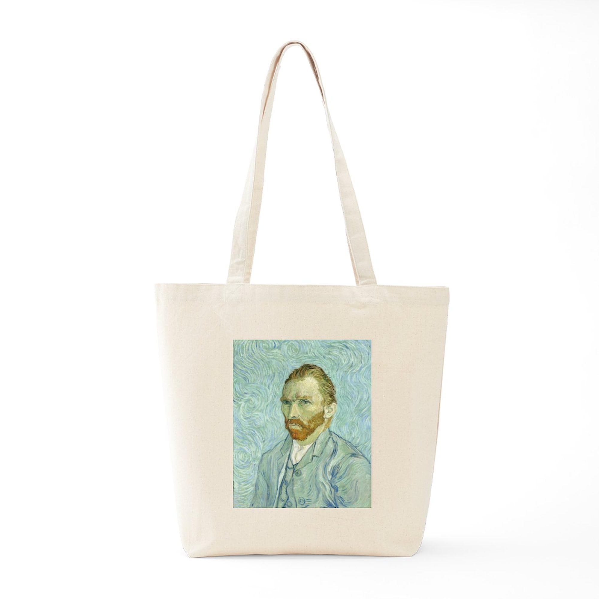 Vincent Van Gogh Irises Tote Bag - Natural Canvas Reusable Shopping Bag for Groceries, Beach & Everyday Use