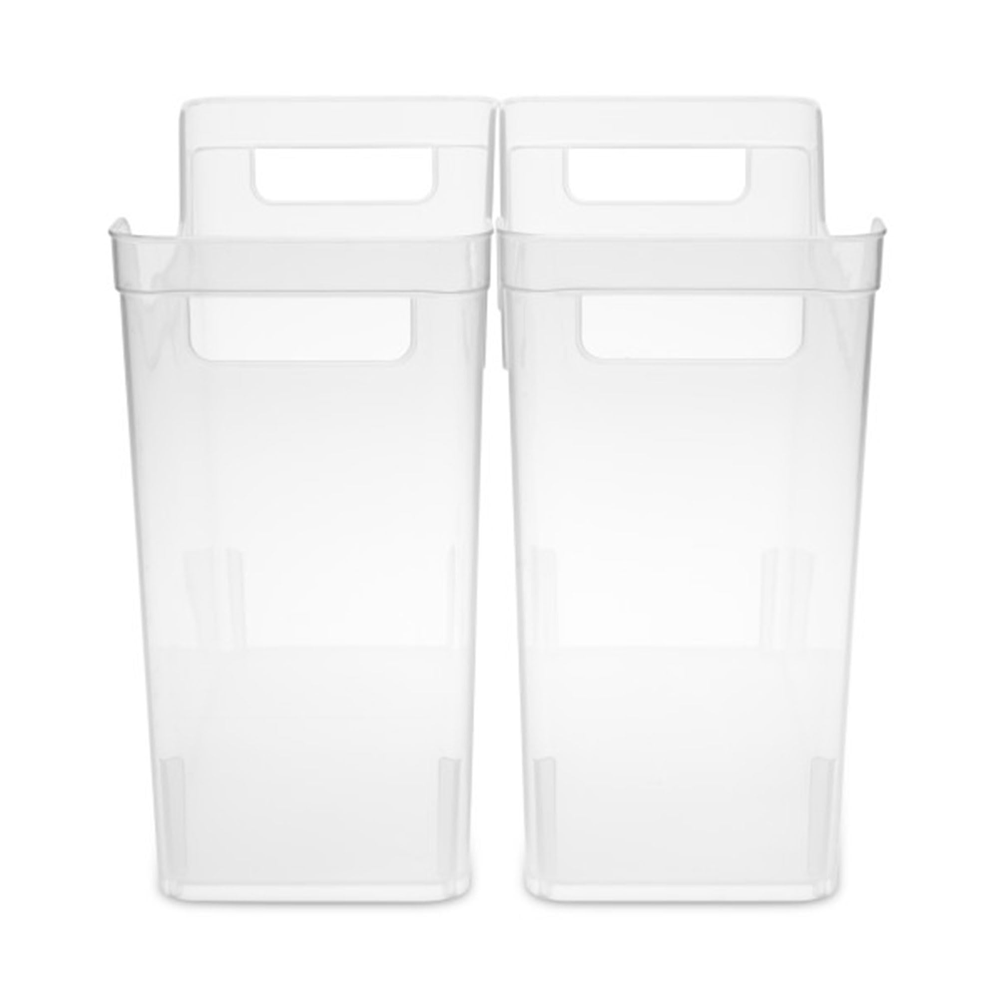 Sterilite Narrow Shelf Bin Plastic Storage Container - 24 Pack Clear Organizing Bins with Handles for Home, Kitchen, Office - Perfect for Pantry Organization, Closet Storage & Bathroom Shelving