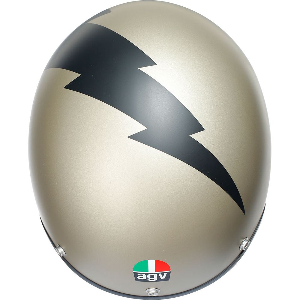 AGV X70 Volt Champagne & Black Full Face Motorcycle Helmet - DOT & ECE Certified for Racing & Street Riding