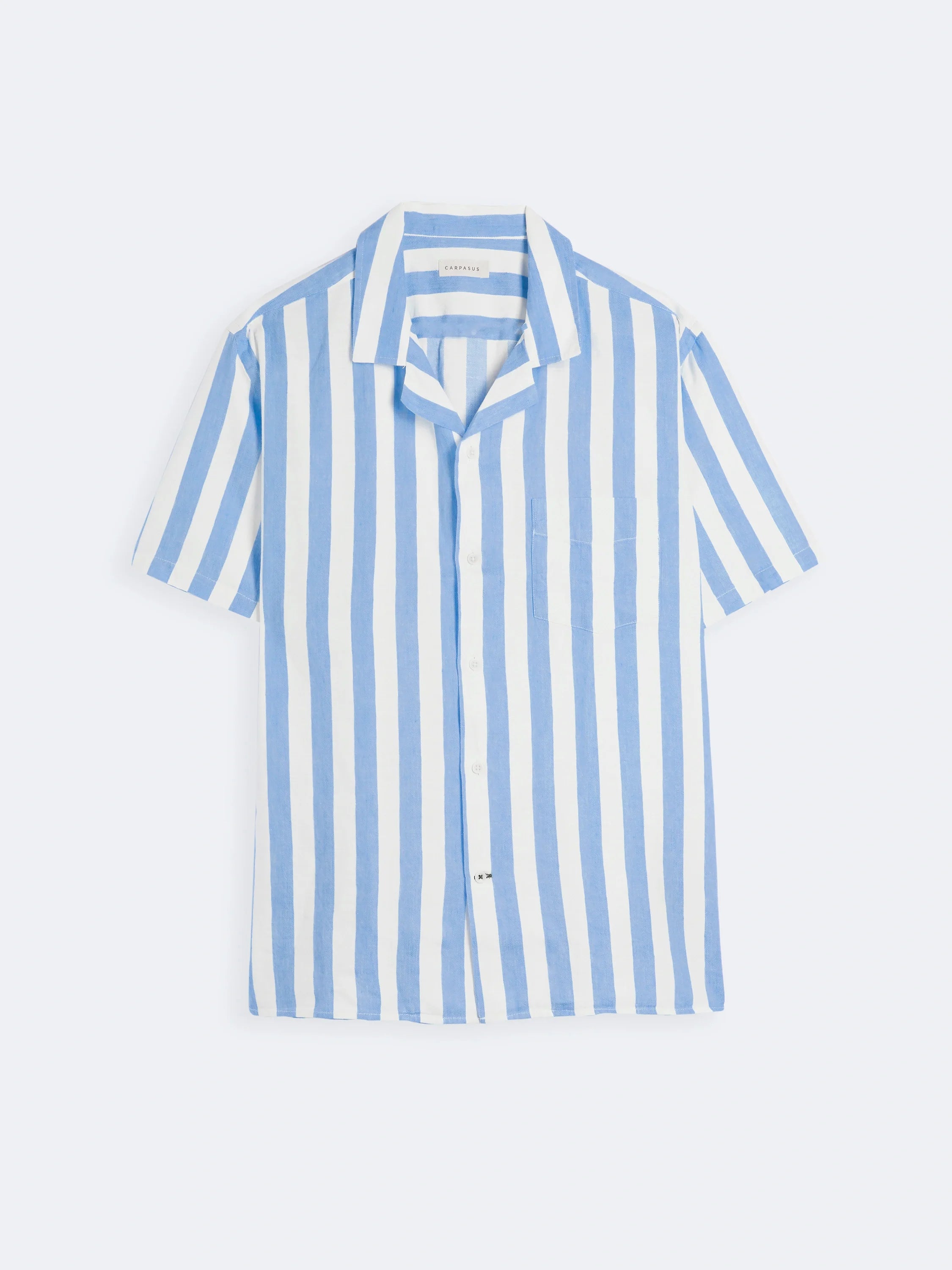 Premium Linen Short Sleeve Shirt for Men - Breathable & Comfortable Casual Wear in Orto Blue - Perfect for Summer Outings, Beach Vacations & Relaxed Office Days