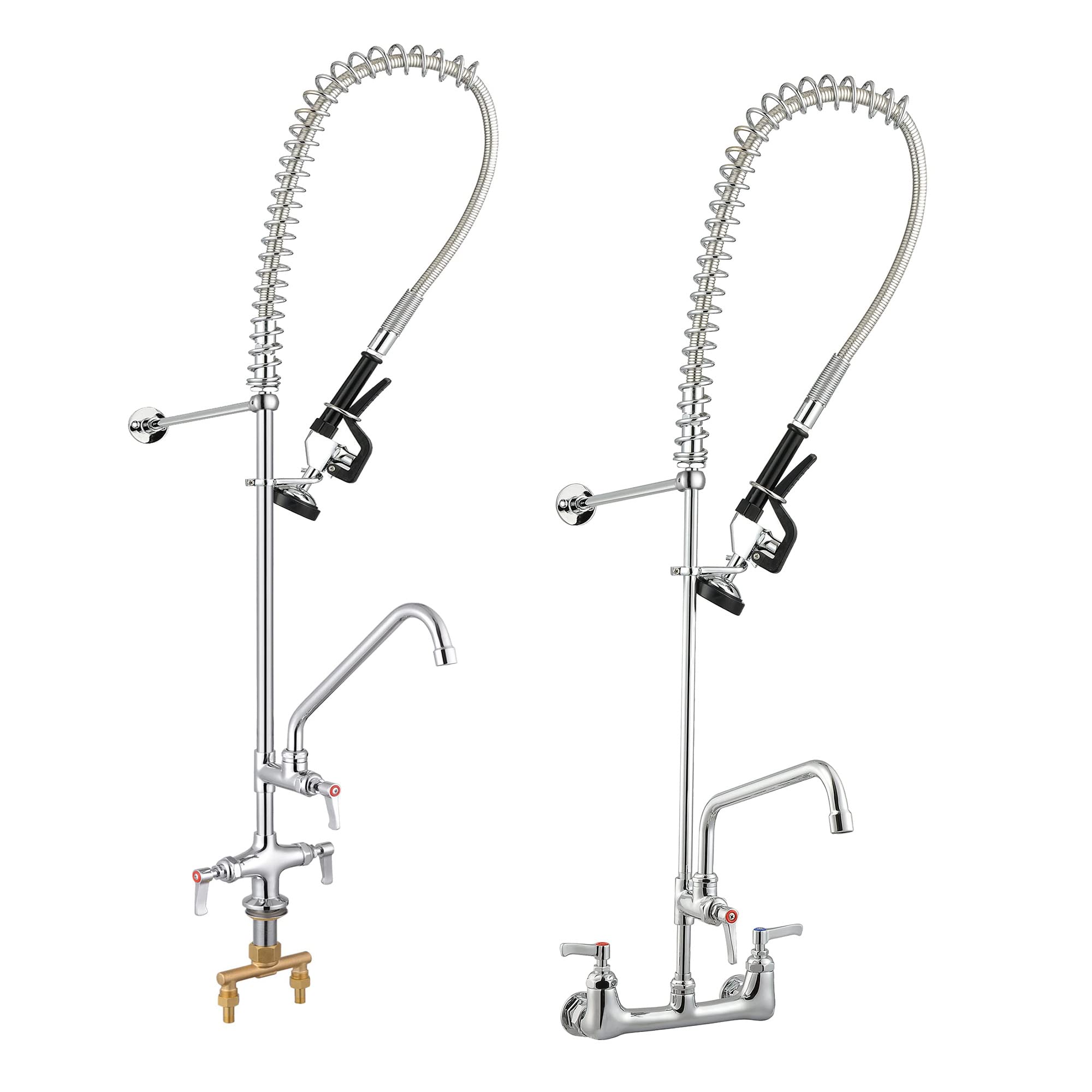 **Aquaterior 2022 Upgraded Commercial Sink Faucet with Pre-Rinse Sprayer - 12
