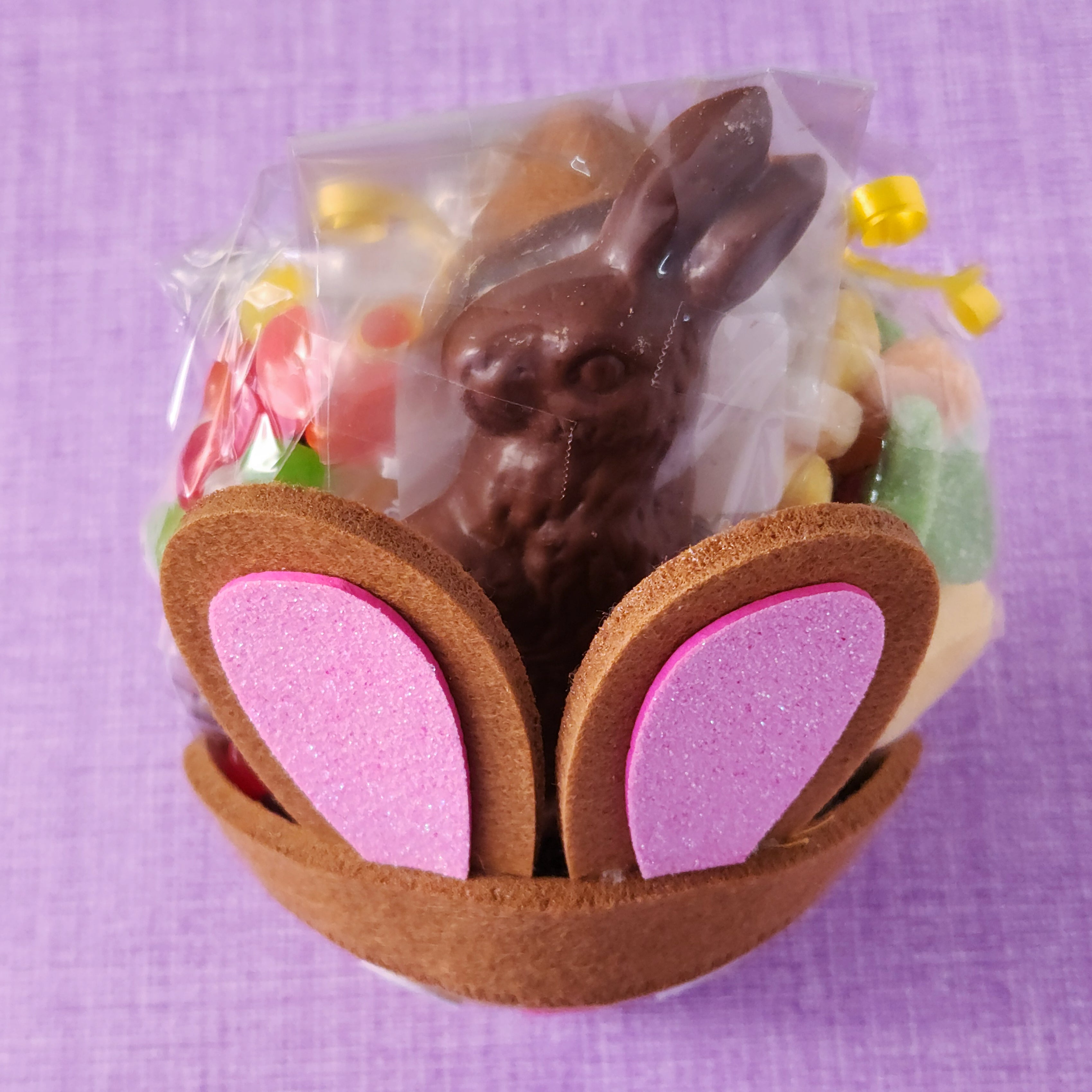 Premium Brown Bunny Gift Basket - Adorable Easter Gift Set for Kids & Adults - Perfect for Easter Celebrations, Birthday Presents & Special Occasions