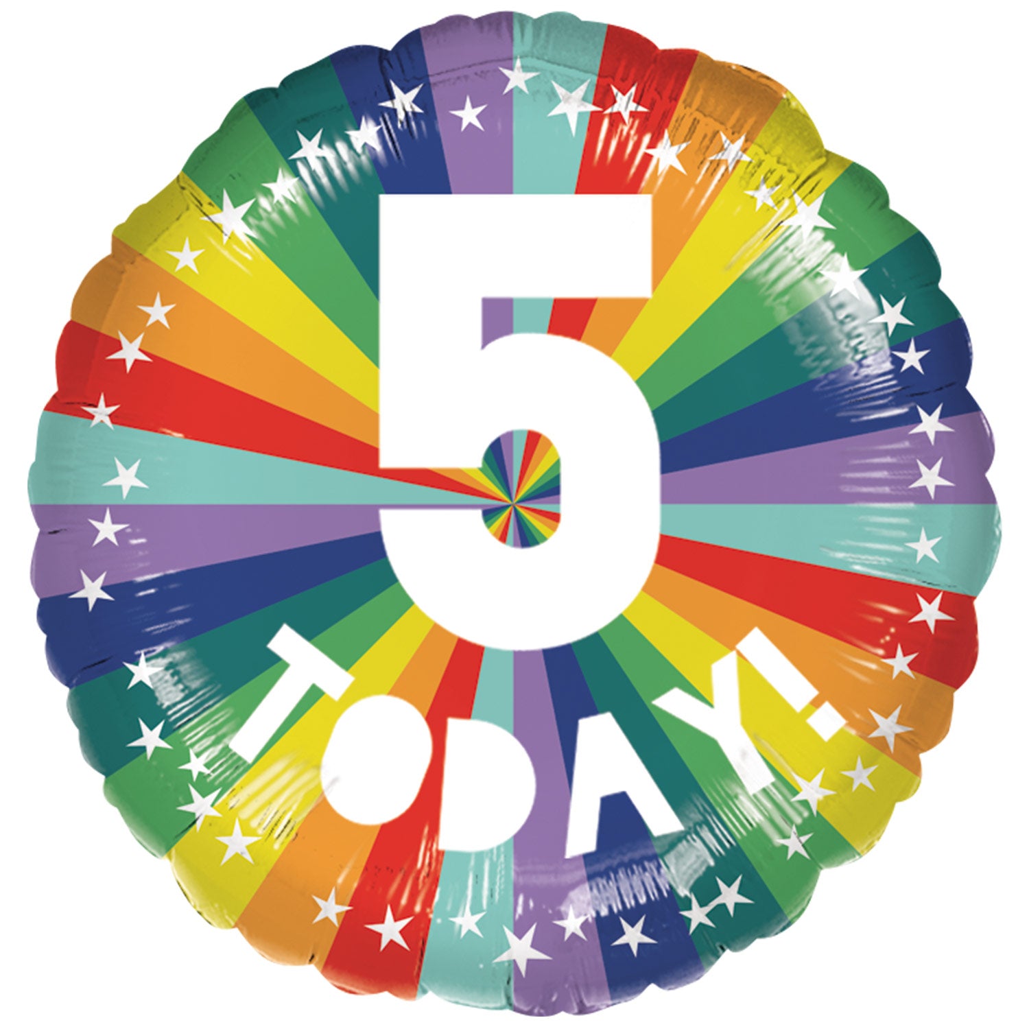 45cm Standard Rainbow 5 Today Foil Balloon - Birthday Party Decorations, Graduation Celebration, Baby Shower Supplies, Wedding Anniversary Decor, Festive Event Balloons