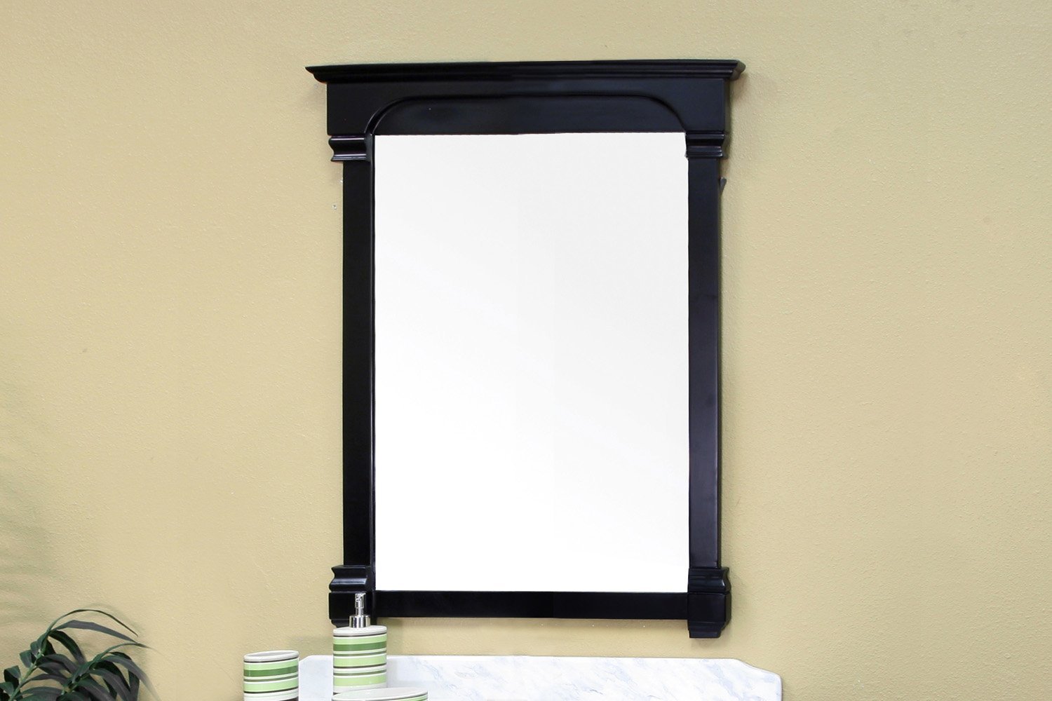 36-Inch Solid Wood Framed Wall Mirror in Espresso - Elegant Full-Length Mirror for Bedroom, Living Room, or Entryway Decor