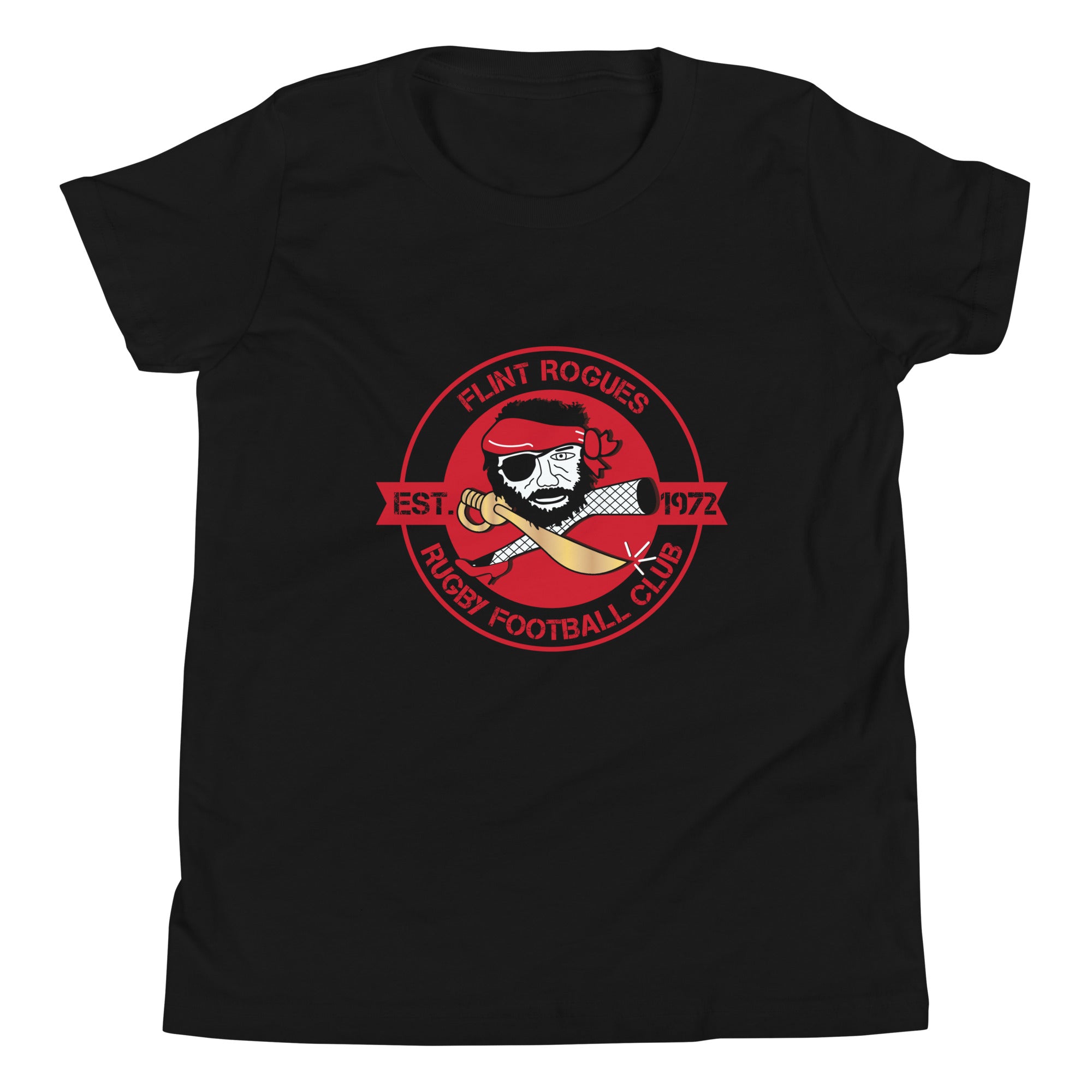 Flint Rogues RFC Youth Social Tee - Comfortable Cotton T-Shirt for Kids & Teens - Perfect for School, Sports & Casual Wear