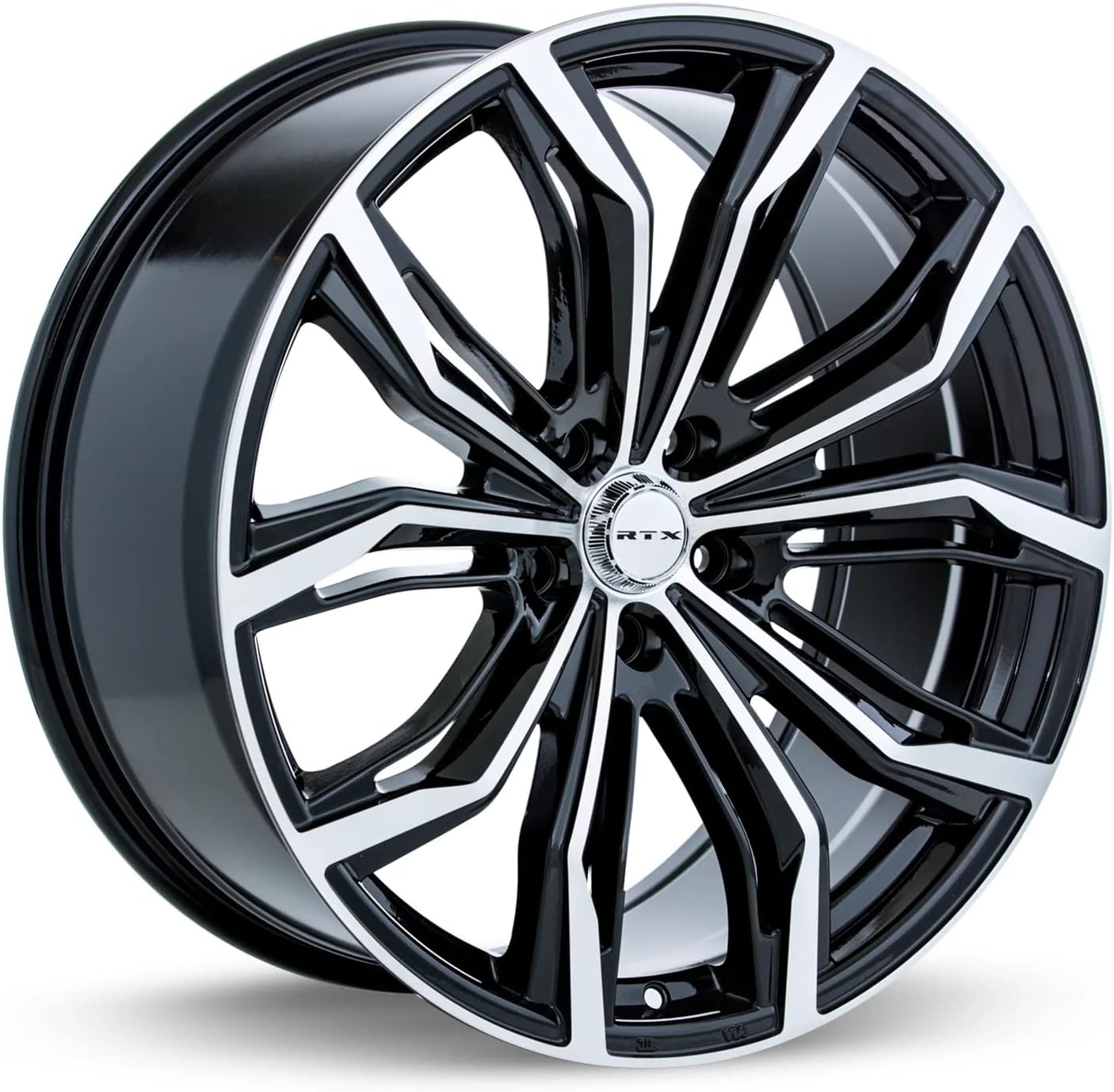 RTX Black Widow 17x7.5 Inch Alloy Wheels - 5x114.3 Bolt Pattern, 42mm Offset, 73.1mm Center Bore - Perfect for Jeep Wrangler, Dodge Charger & Aftermarket Upgrades