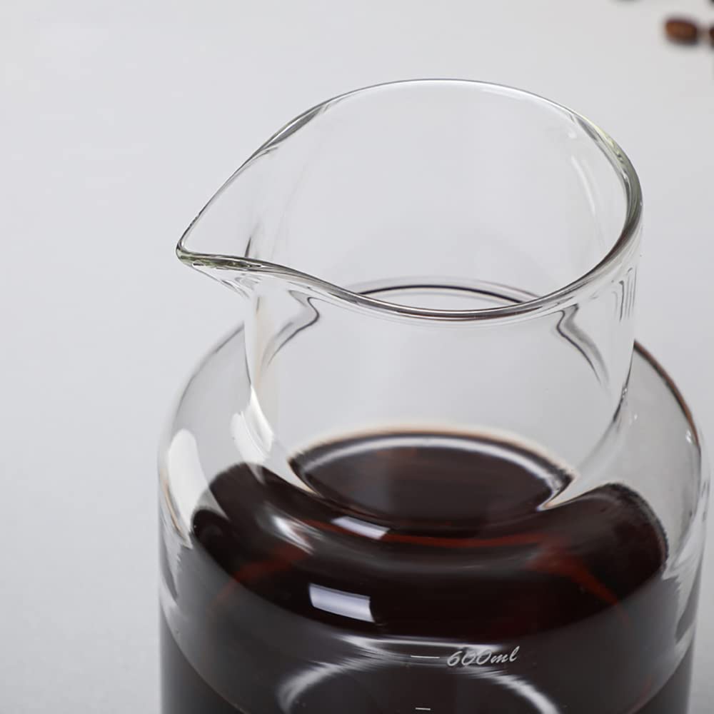 NA 600ml Glass Cold Brew Coffee Maker - Iced Drip Coffee for Home, Office & Cafe