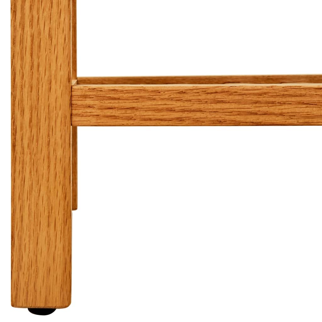 Solid Oak Wood Shoe Rack with 4 Shelves - 39.3