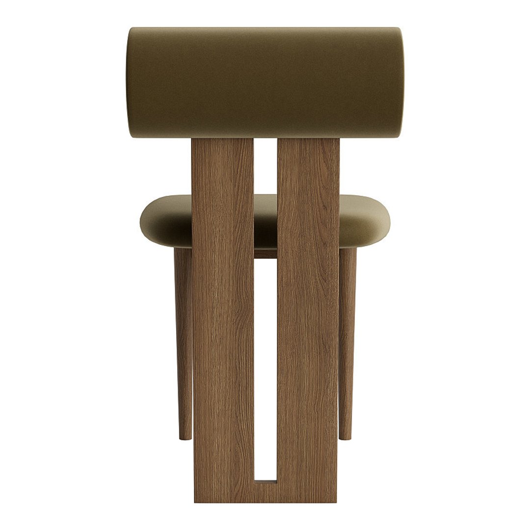 Modern Hippo Side Chair - Sturdy Wooden Accent Chair for Dining Room, Living Room & Office - Comfortable & Stylish Home Decor for Small Spaces