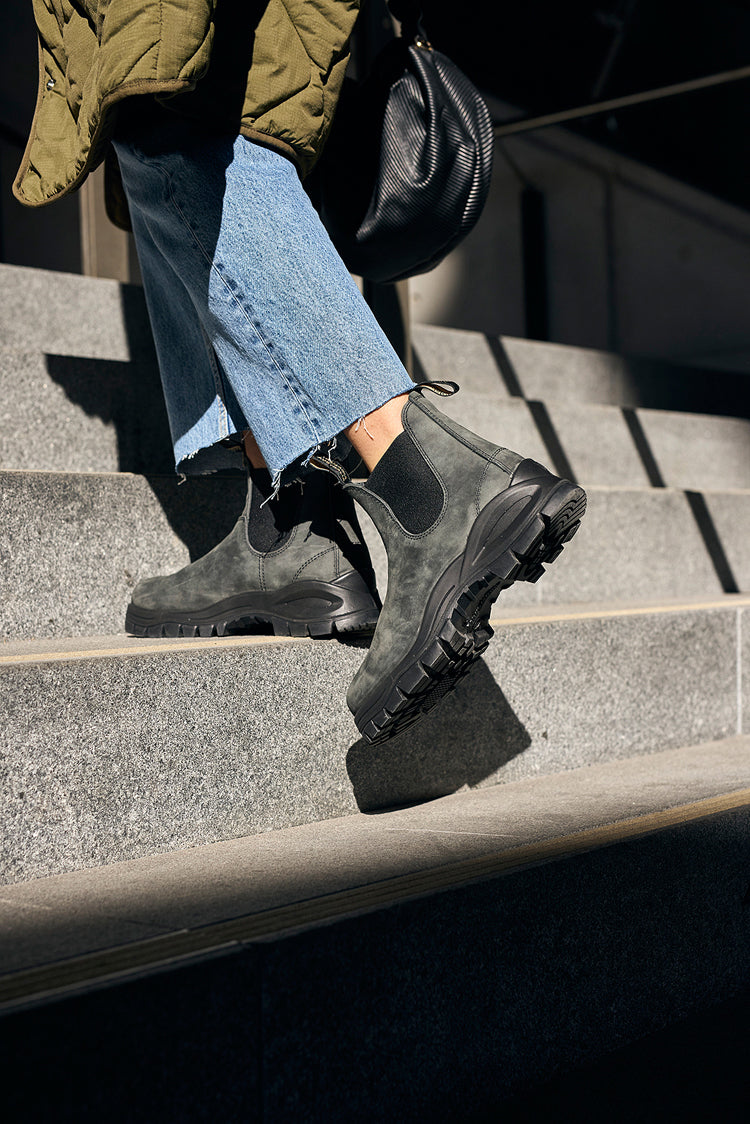 2238 Unisex Lug Sole Rustic Black Boots - Durable & Stylish for Hiking, Outdoor Adventures & Casual Wear