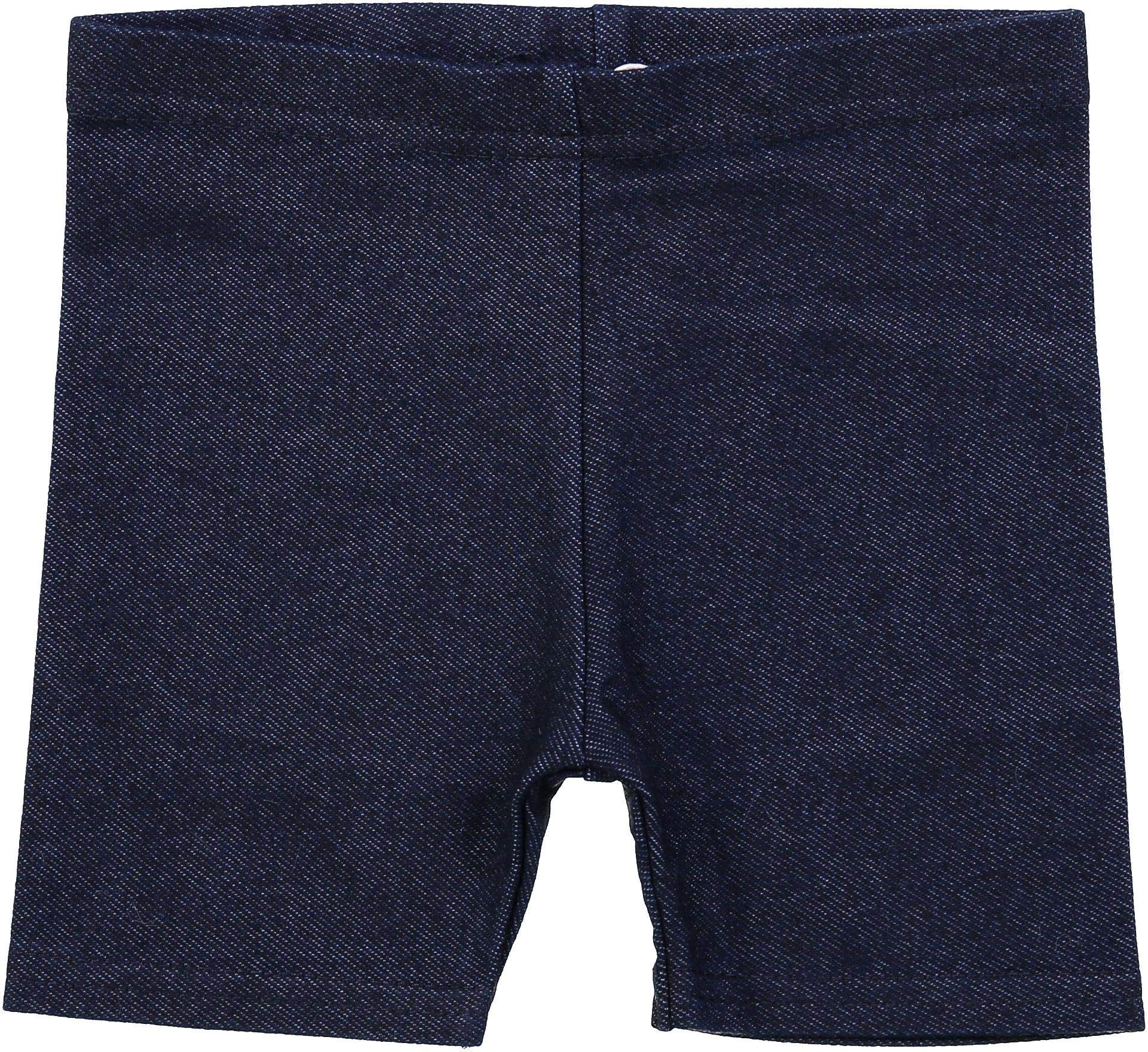 **Lil Legs Unisex Baby Toddler Biker Shorts & Leggings - Blue Jean, 2T | Soft Stretch Comfort for Playtime, Daycare & Outdoor Activities**