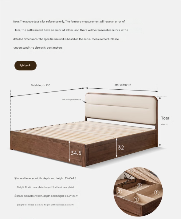 Premium Black Walnut Solid Wood Storage Box with Soft Fabric Back - Perfect for Bedroom Organization, Jewelry Storage & Home Decor
