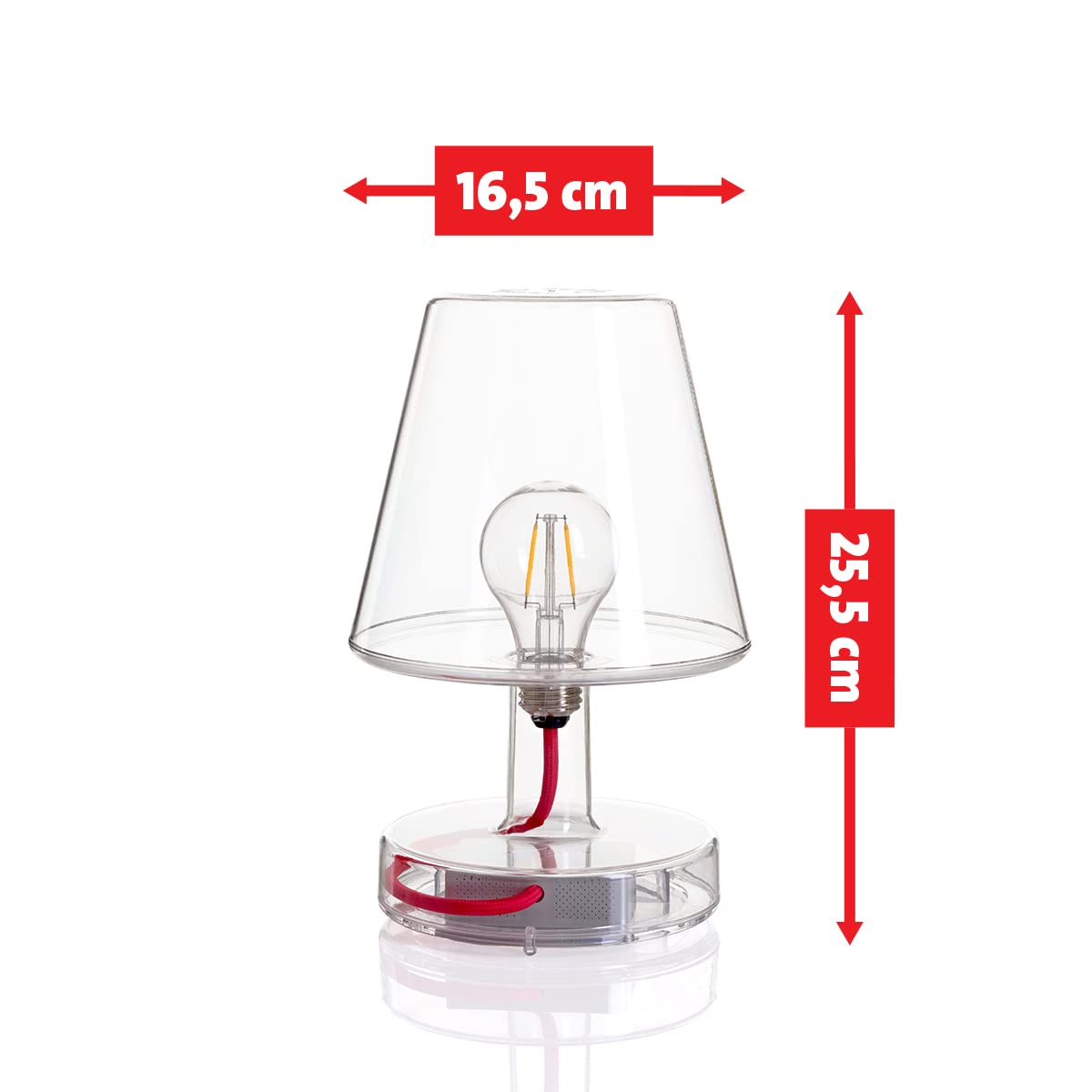 Fatboy Transloetje Table Lamp - Modern Transparent Design for Home & Office Decor - Perfect for Bedroom, Living Room, and Workspace Lighting