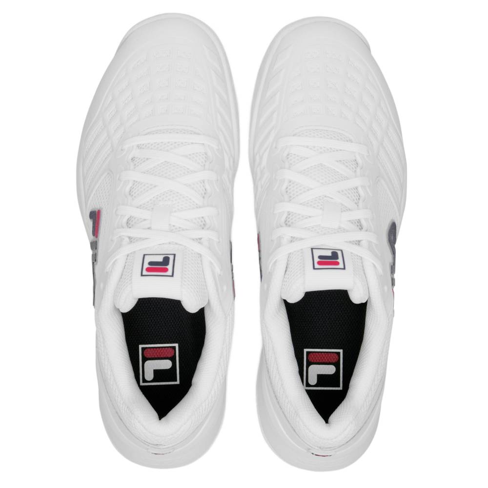 Fila Axilus 3 Women's Tennis Shoes - White & Navy Blue Athletic Shoes for Women | Perfect for Court Play, Training & Casual Wear