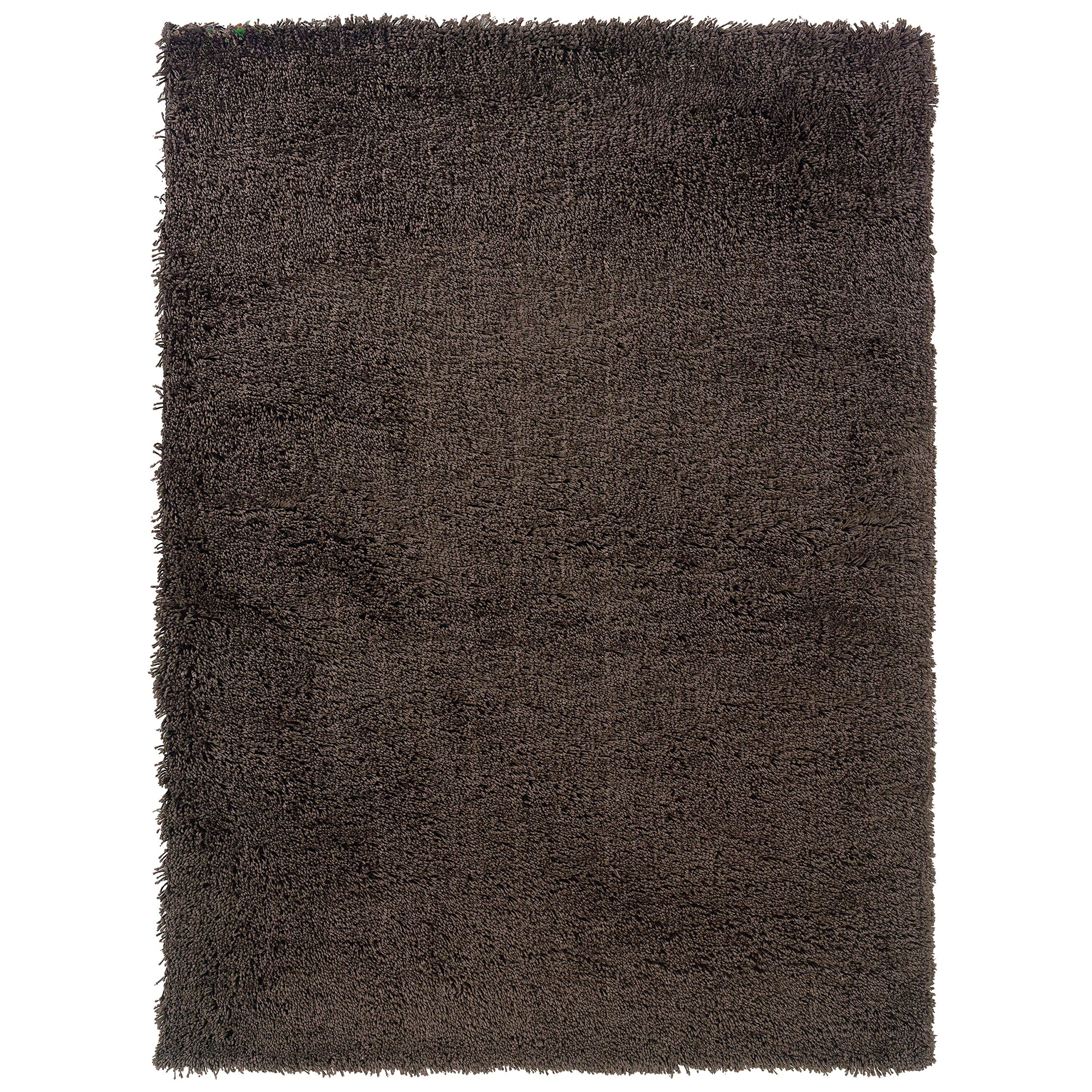 Linon Trio Benton Hand Tufted Polyester 8'x10' Area Rug in Gray - Soft Living Room Carpet for Home Decor, Bedroom & Office
