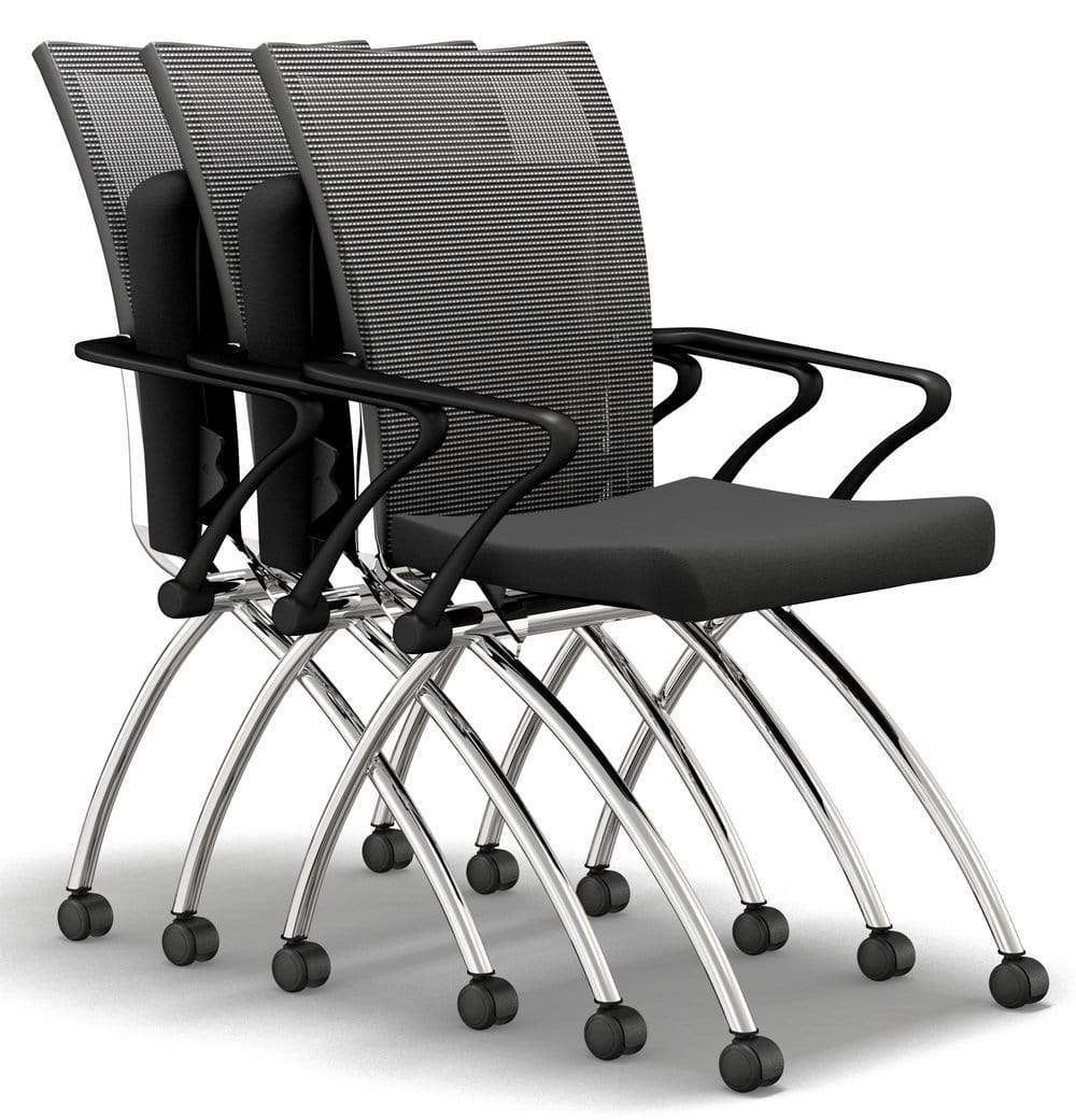Safco Mayline Valore High Back Mesh Folding Chair with Arms - 2 Pack [TSH1] - Ergonomic Office & Conference Room Seating for Comfortable Meetings & Events