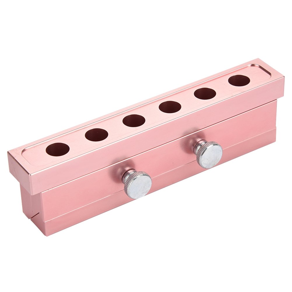 Ymiko 12.1 Dual Use Lipstick Maker & Lip Balm Making Kit - 6 Cavity DIY Lipstick Mold for Single Color & Two-Tone Lipsticks - Rose Gold Aluminum Alloy (Perfect for Home Beauty Businesses & DIY Cosmetic Gifts)