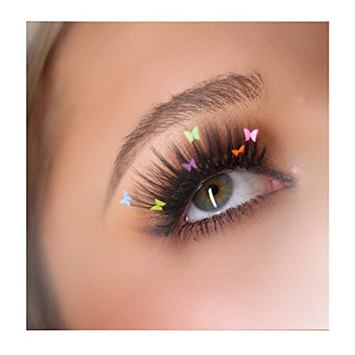 Handmade Rainbow Flutter Lashes - Voluminous False Eyelashes for Dramatic Eye Makeup | Perfect for Parties, Halloween & Special Occasions