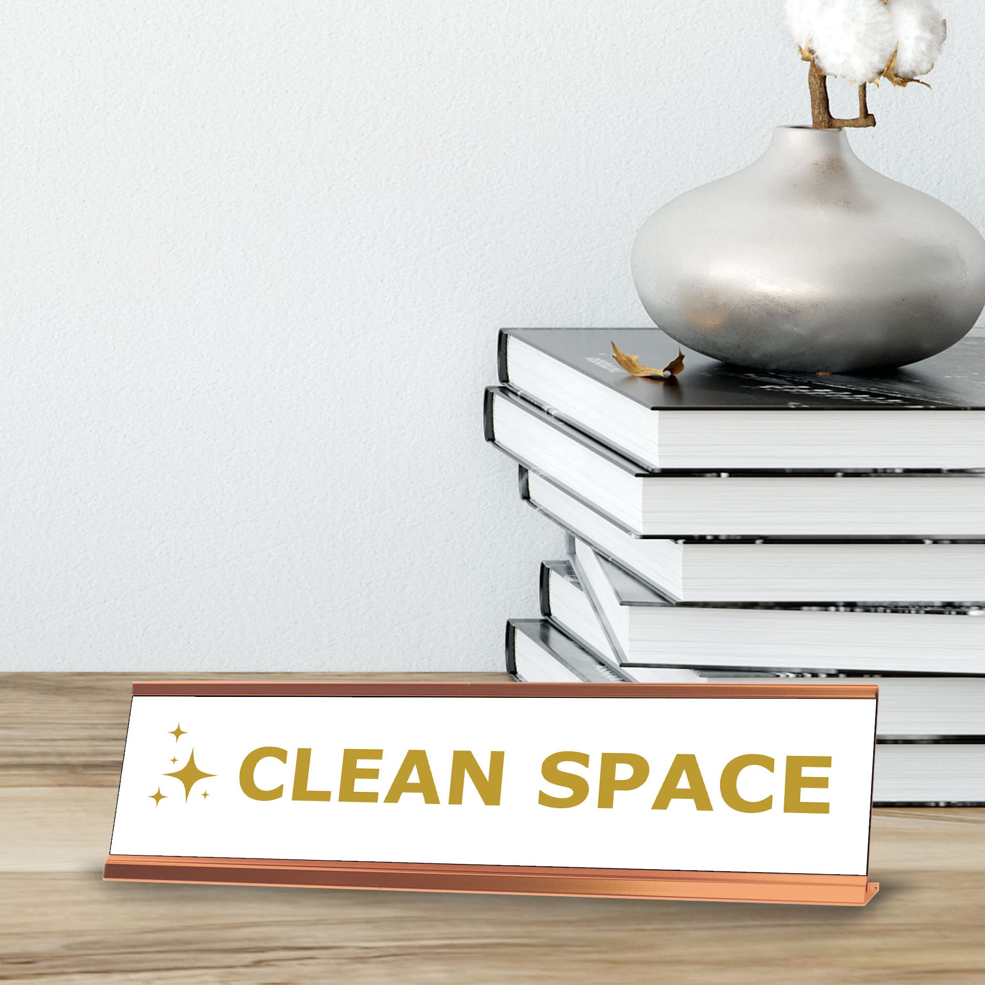 Golden Frame Desk Sign (2x8