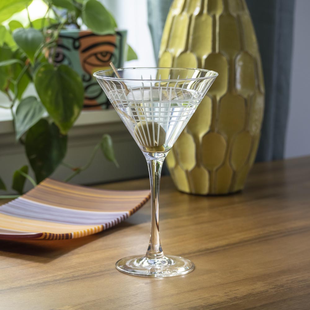 Premium 10oz Matchstick Martini Glasses - Set of 2 | Elegant Cocktail Glasses for Martinis, Cosmopolitans & Cocktail Parties | Dishwasher Safe Barware for Home & Entertaining