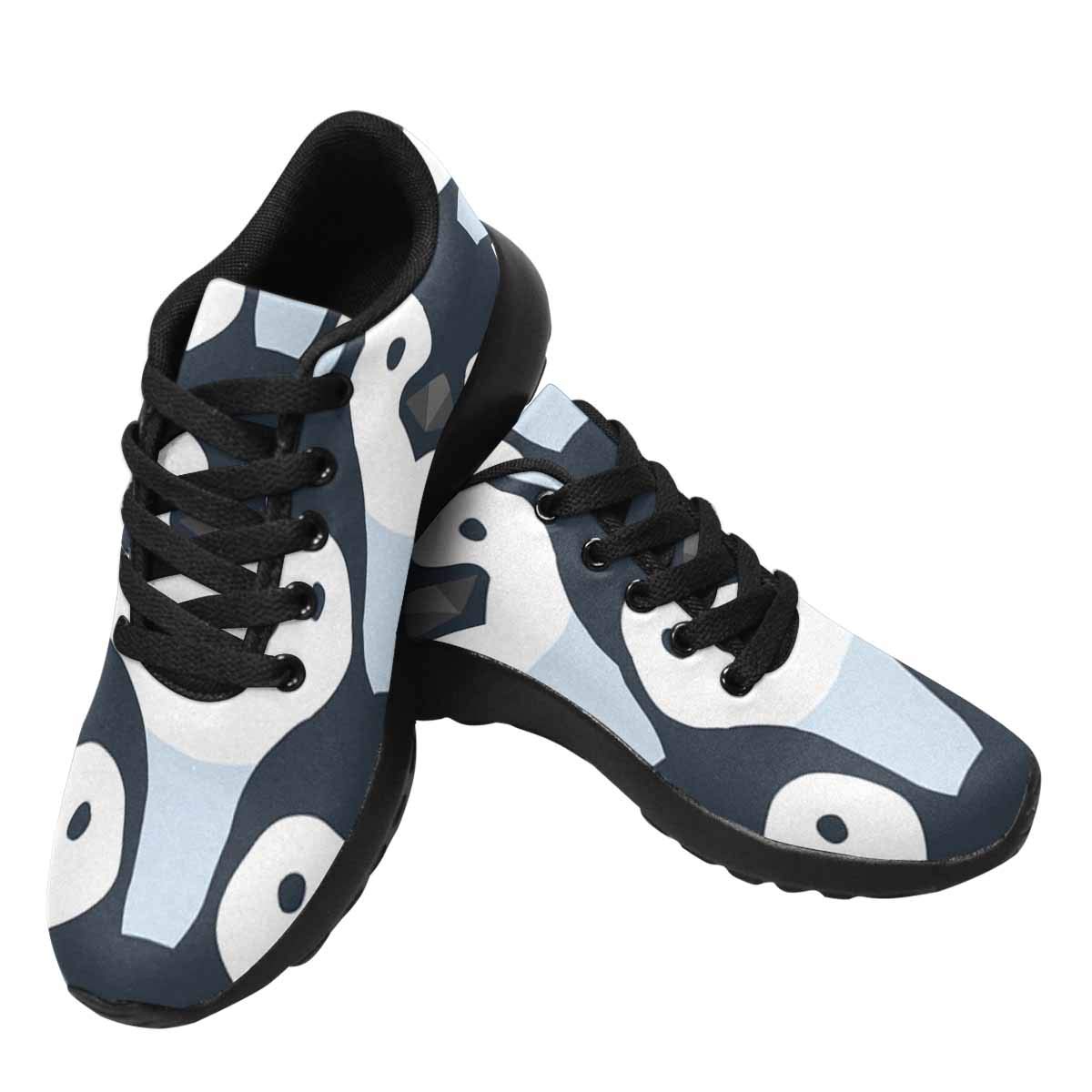 InterestPrint Women's Running Shoes - Breathable Lightweight Athletic Sneakers with Cute Penguin & Snowflake Design for Jogging, Gym Workouts & Casual Wear