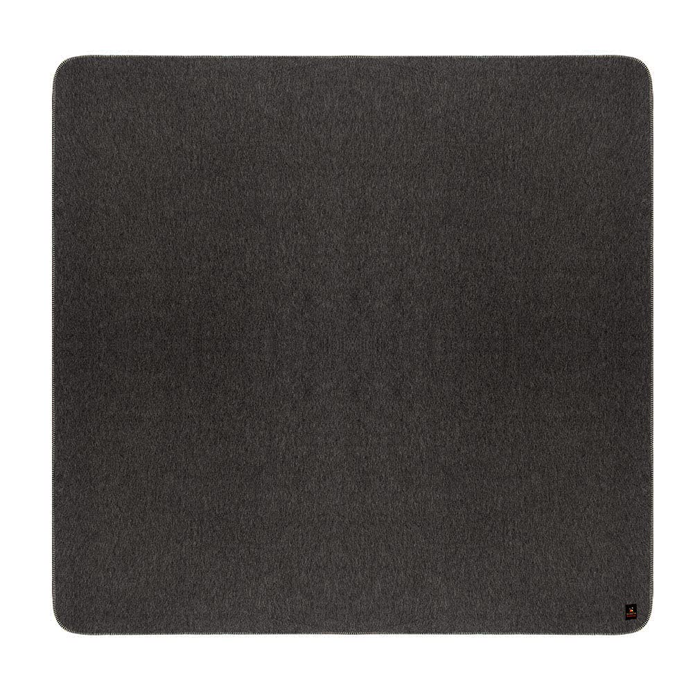 Premium Alpaca Wool Blanket - Heavyweight, Ultra Soft, Queen Size - Dark Gray Solid Color - Perfect for Camping, Hiking, Home & Office Use