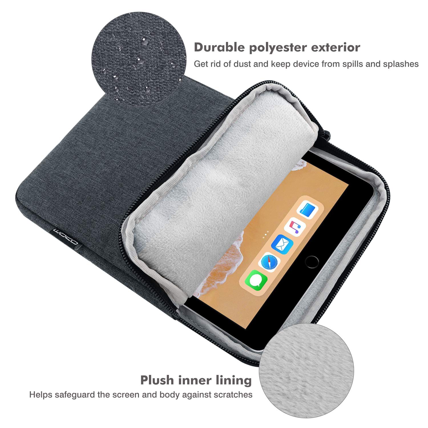 MoKo 9-11 Inch Tablet Sleeve Case for iPad Air/Pro (M3/M4/A16), iPad 10/9/8th Gen & Samsung Tab S8/S9 11