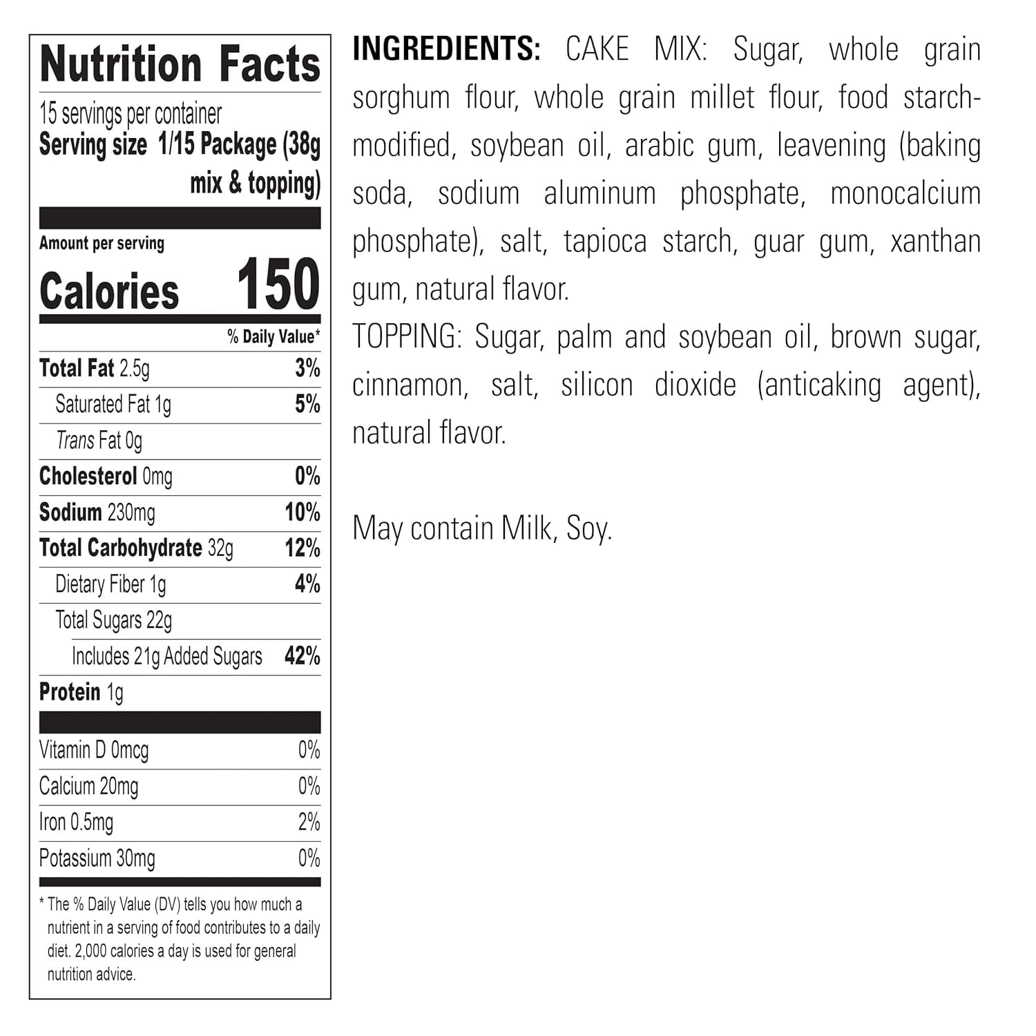 Krusteaz Gluten Free Cinnamon Crumb Cake Mix - 20 Oz Box | Easy Homemade Dessert for Breakfast, Snacks & Holiday Baking